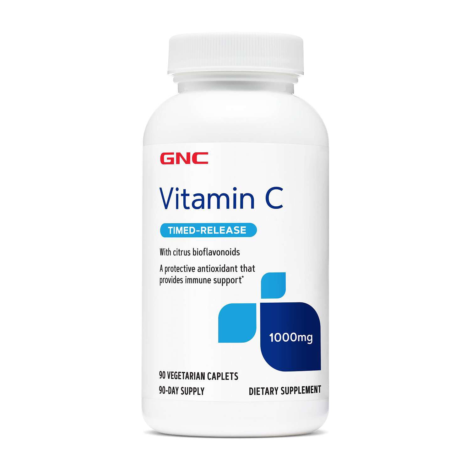 Vitamin C Time-Released 1000mg - 90 Vegetarian Caplets (90 Servings)  | GNC