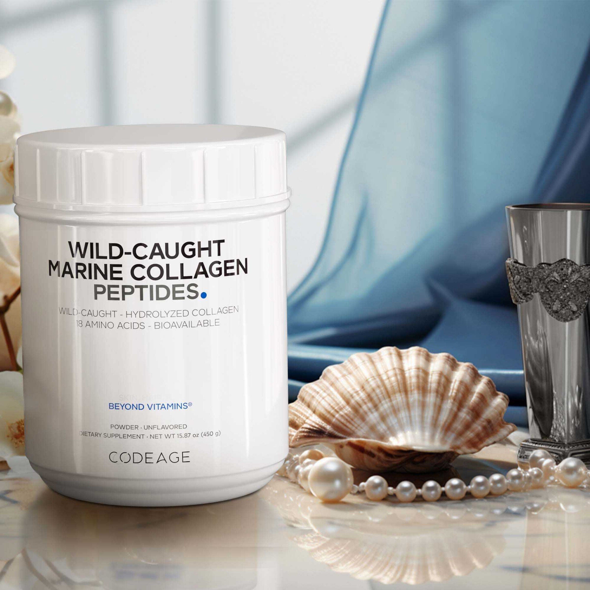 Wild-Caught Marine Hydrolyzed Collagen Peptides Powder Type I and III - 15.87 oz. (50 Servings)  | GNC