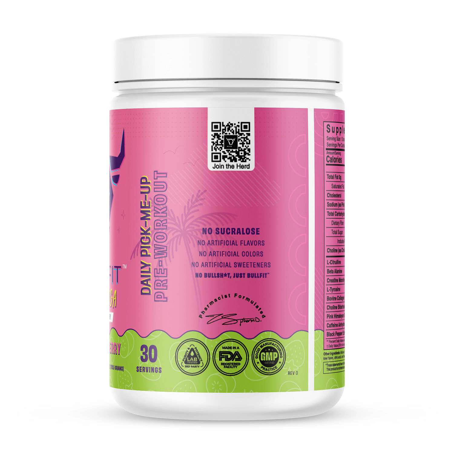 Cowabunga Pre-Workout - Kiwi Strawberry (30 Servings)