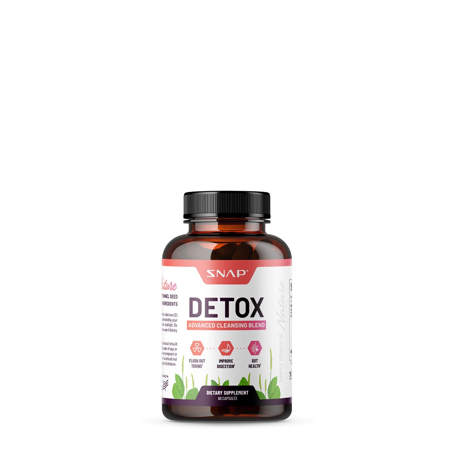 Detox Advanced Cleansing Blend Dietary Supplement 60 Capsules GNC