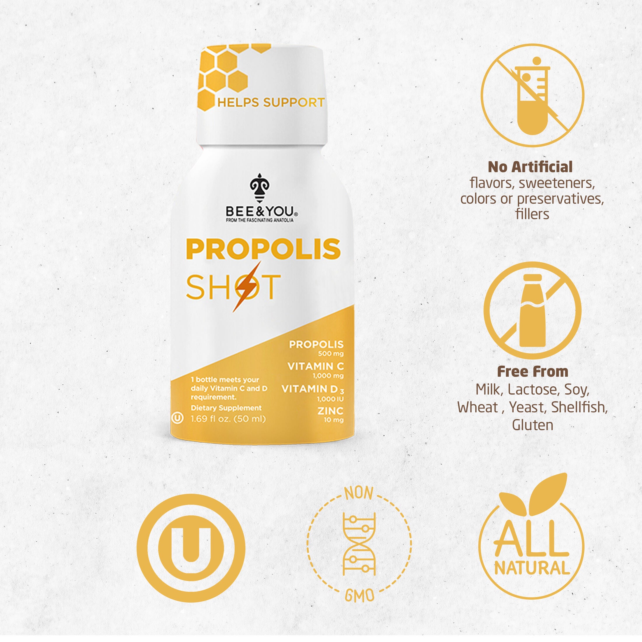 Immune Support Propolis Shot - 1.69 oz. (12 Bottles)  | GNC