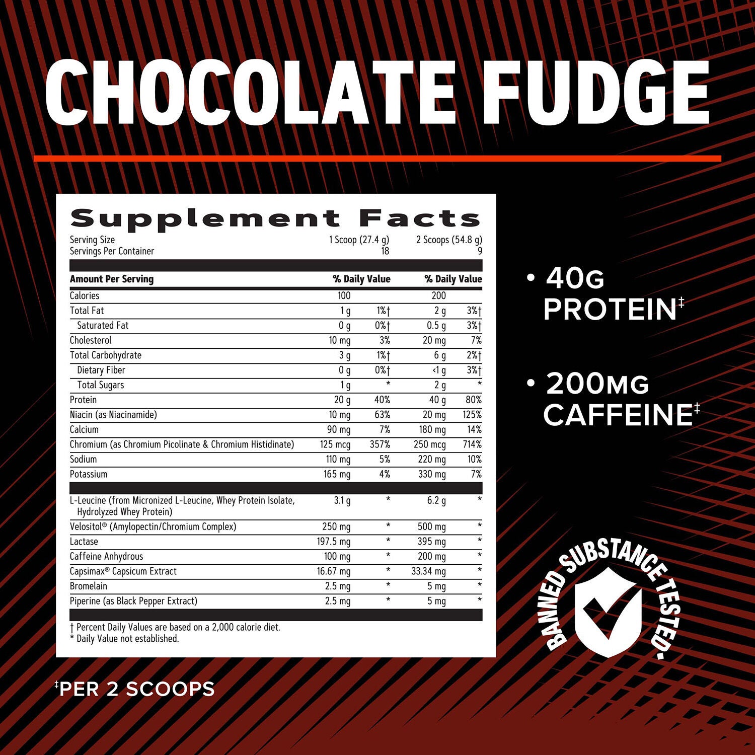 Wheybolic&trade; Ripped - Chocolate Fudge (9 Servings)