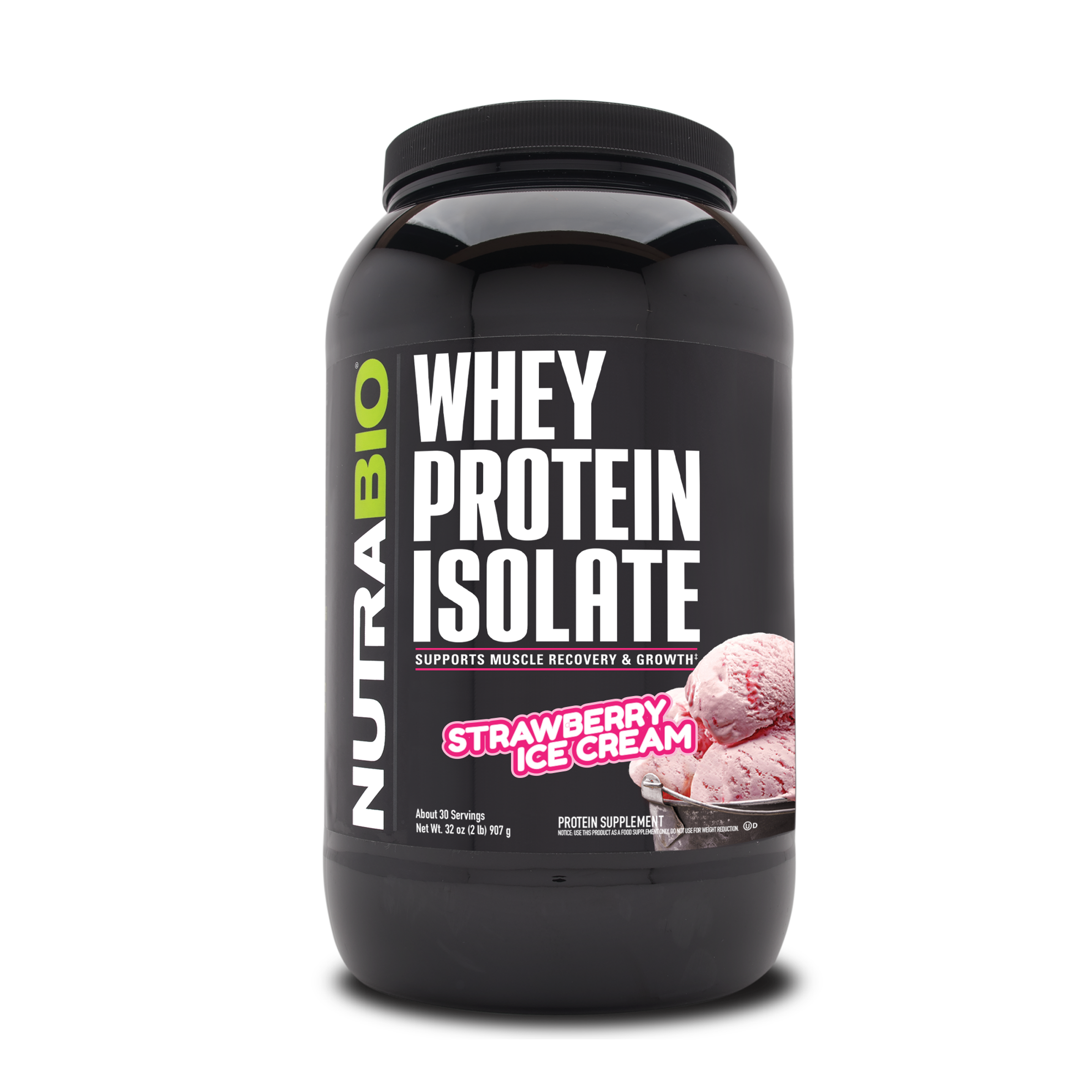 Whey Protein Isolate - Strawberry Ice Cream (30 Servings) Strawberry Ice Cream | GNC