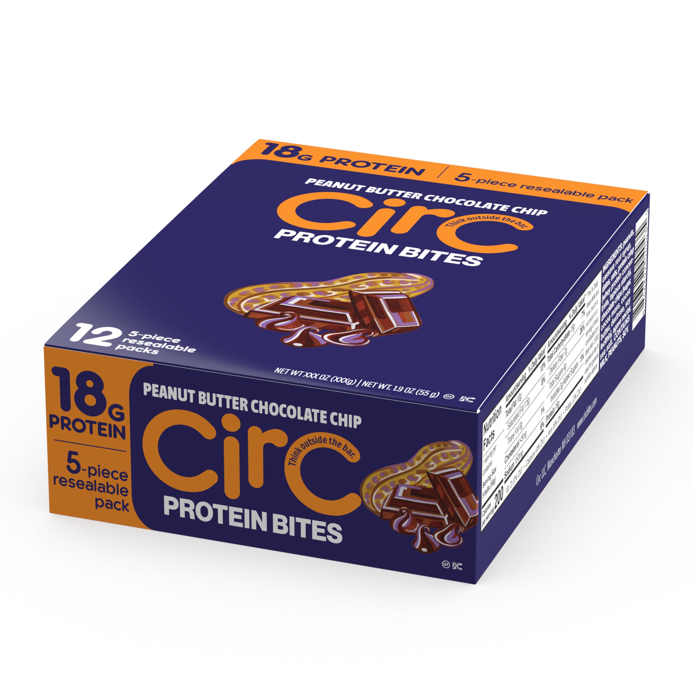 Protein Bites - Peanut Butter Chocolate Chip (12 Pack) Peanut Butter Chocolate Chip | GNC