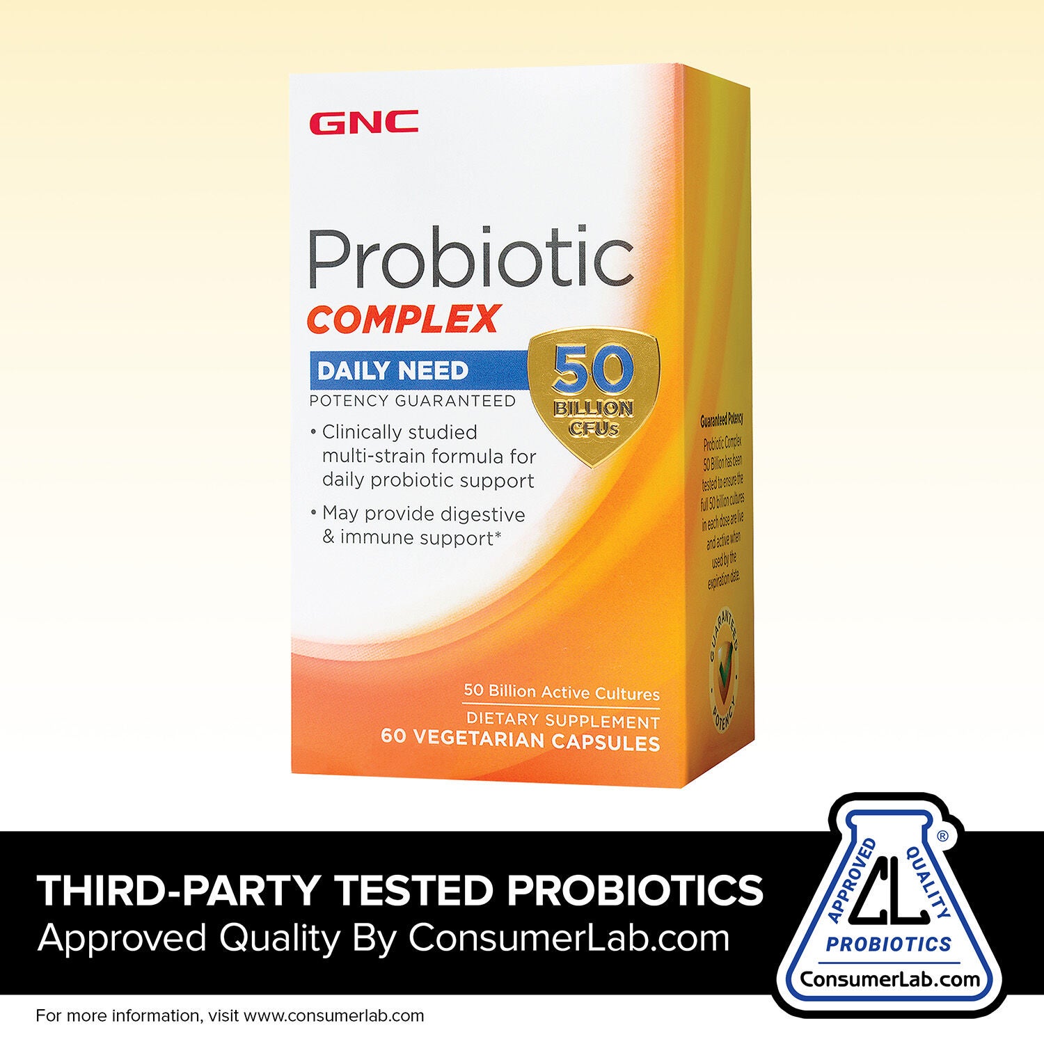 Probiotic Complex Daily Need - 50 Billion CFU - 60 Capsules (60 Servings)