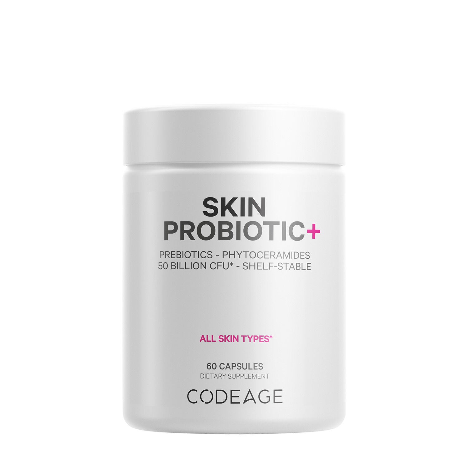 Beauty Skin Probiotic 50 Billion CFU &amp; Prebiotics Vegan Supplement - 60 Capsules (30 Servings)  | GNC