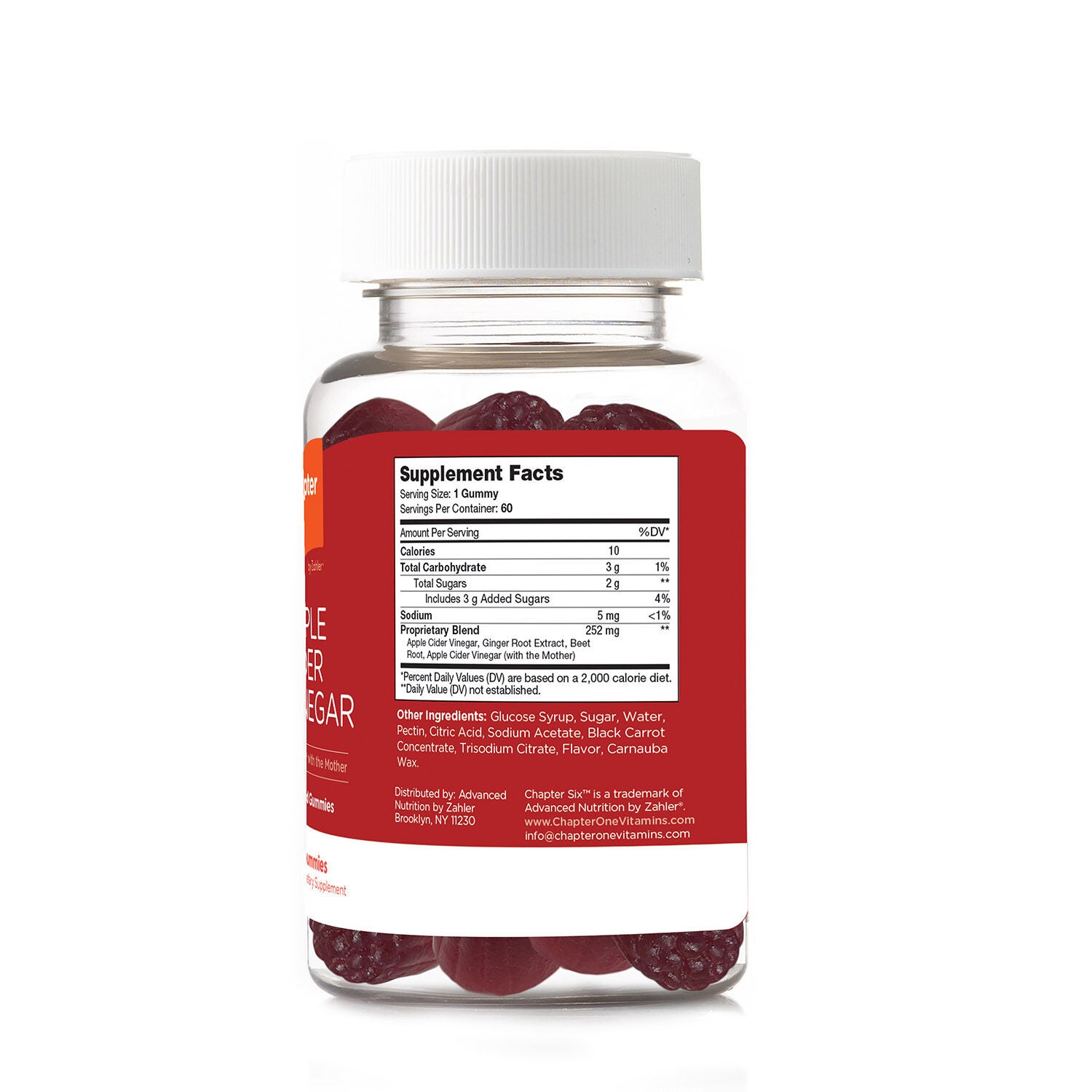 Zahler Apple Cider Vinegar Gummies Nutrition Facts