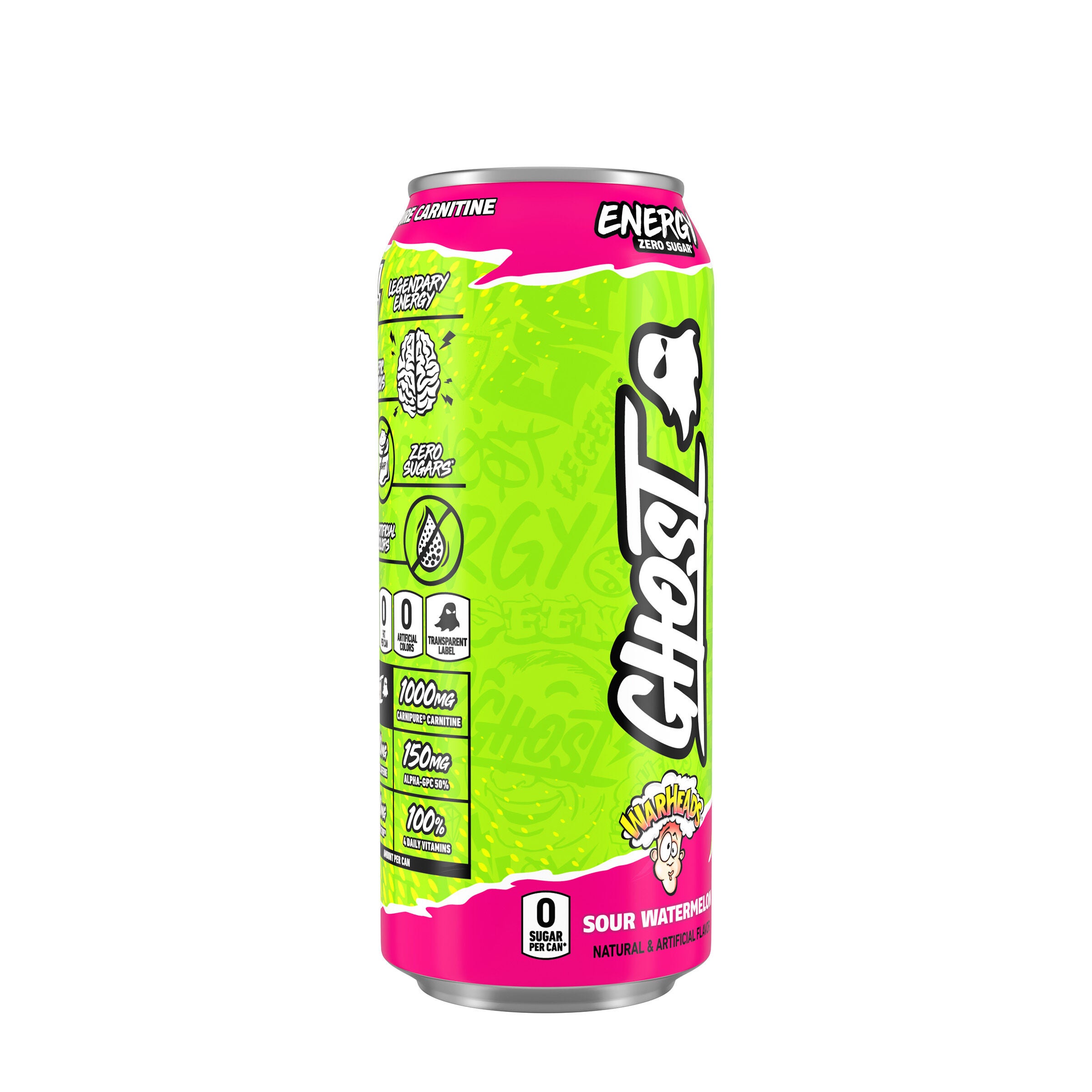Energy Drink - Warheads Sour Watermelon - 16oz. (12 Cans) Warheads&reg; Sour Watermelon | GNC