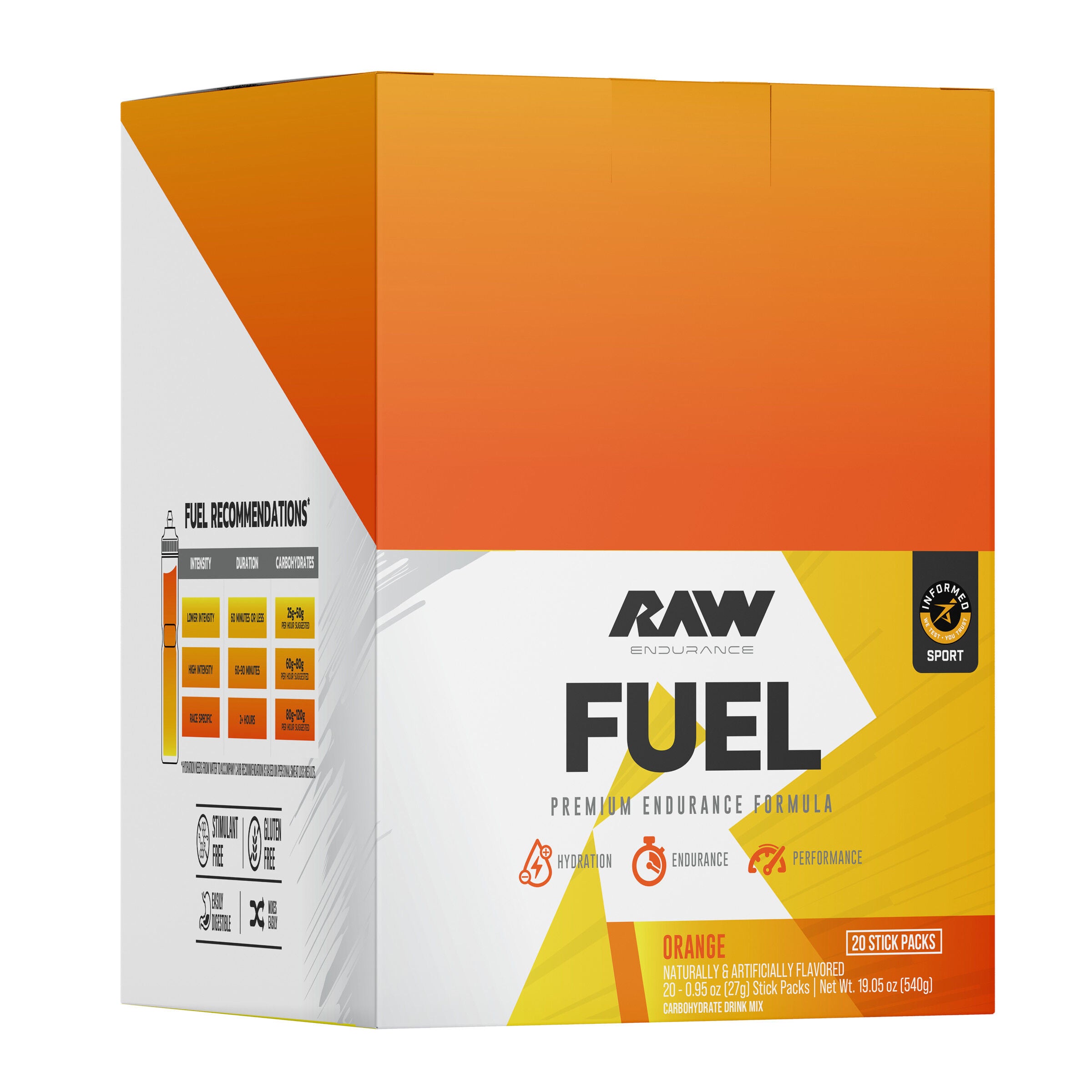 Fuel Premium Endurance Formula - Orange (20 Stick Packs)  | GNC