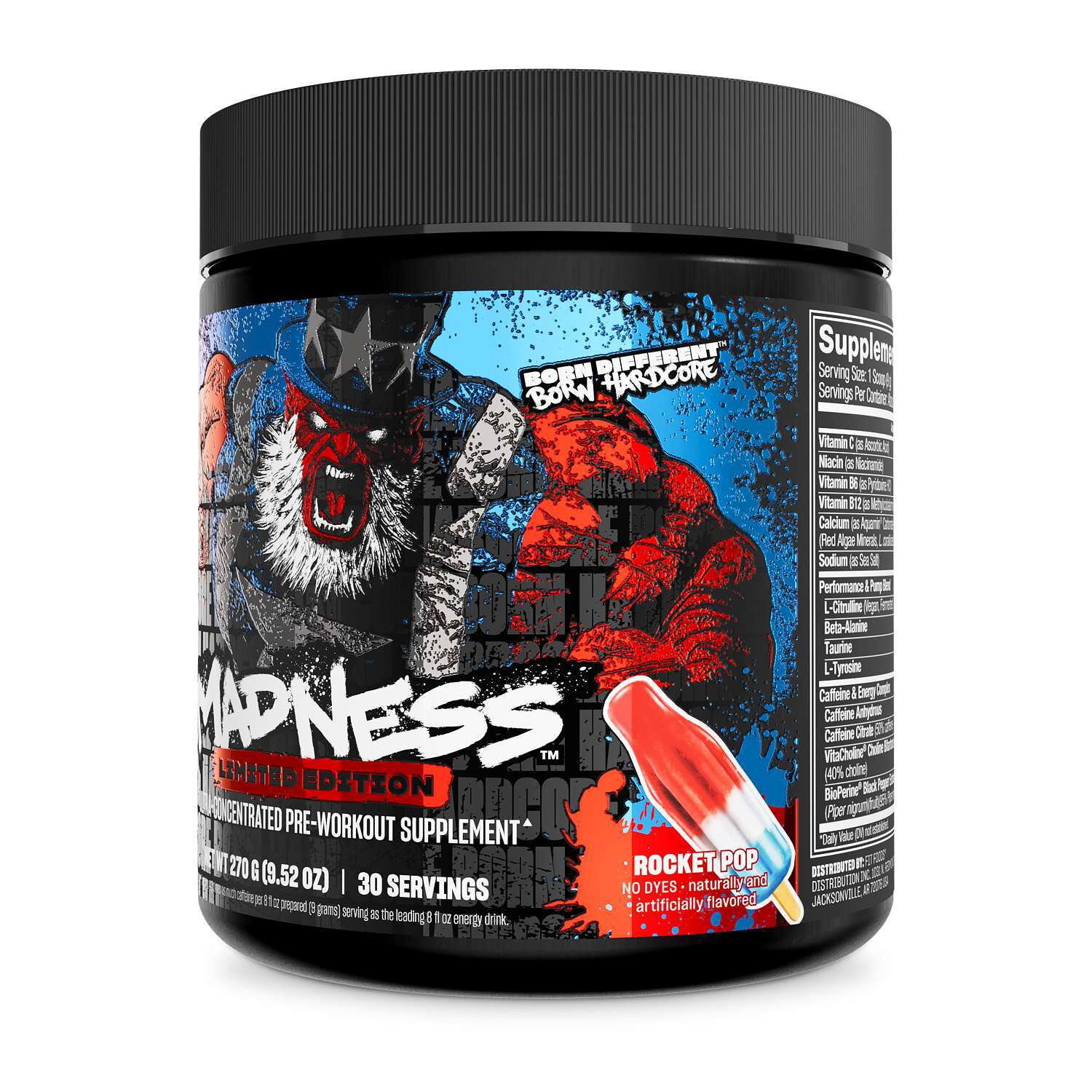 Madness Pre-Workout - Rocket Pop (30 Servings)