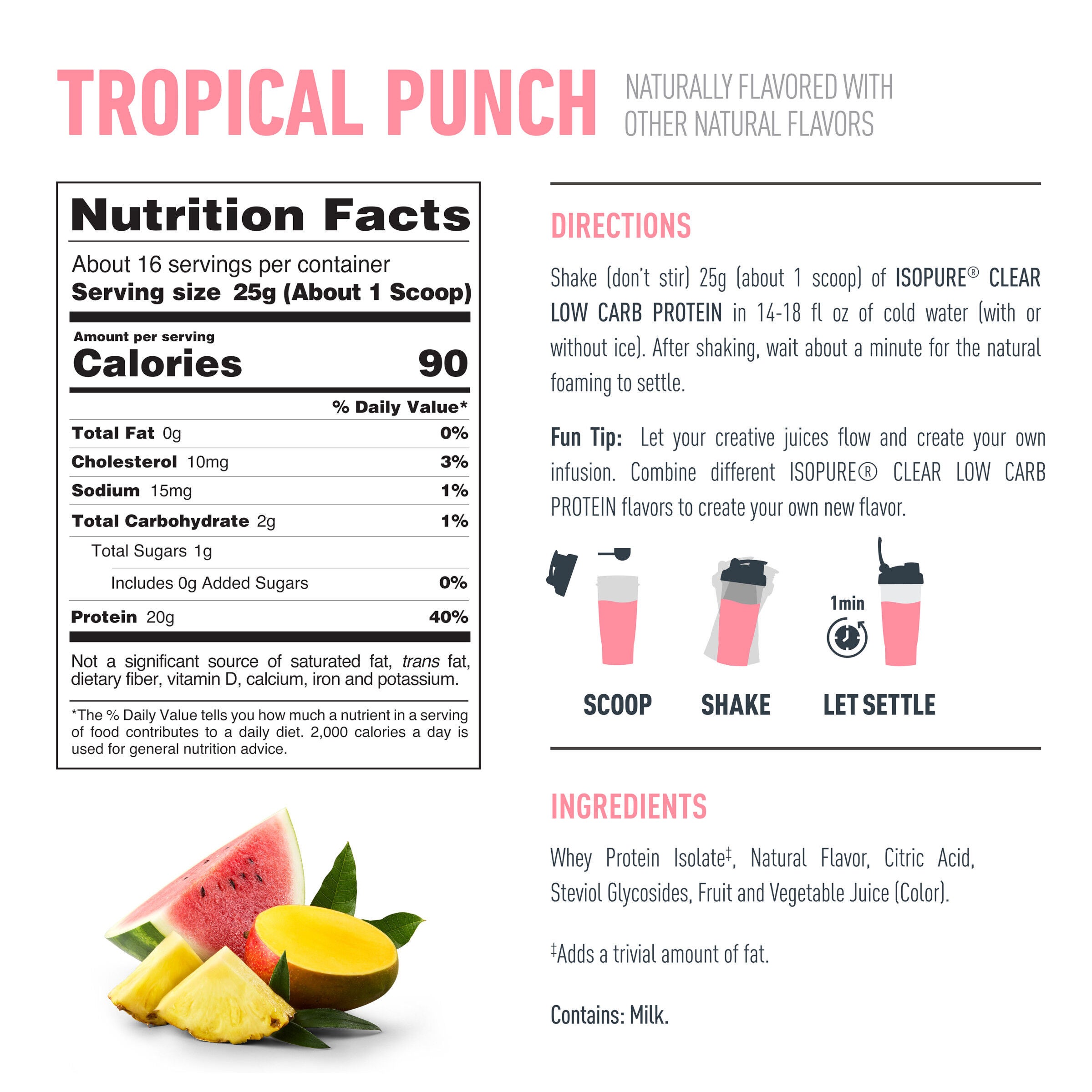 Clear Protein Powder - Tropical Punch (16 Servings) Tropical Punch | GNC