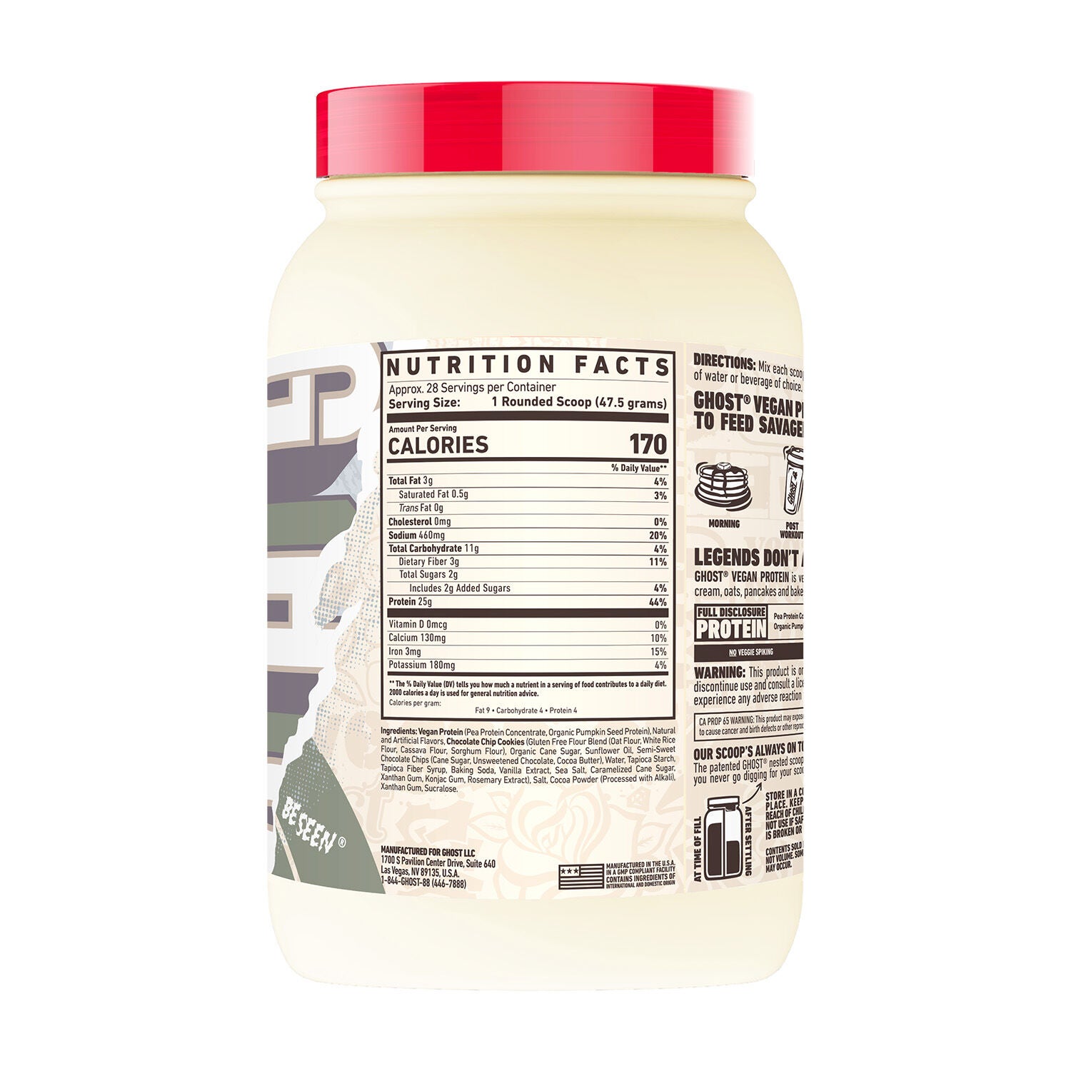 Vegan Protein - Chocolate Chip Cookies (28 Servings) Chocolate Chip Cookies | GNC