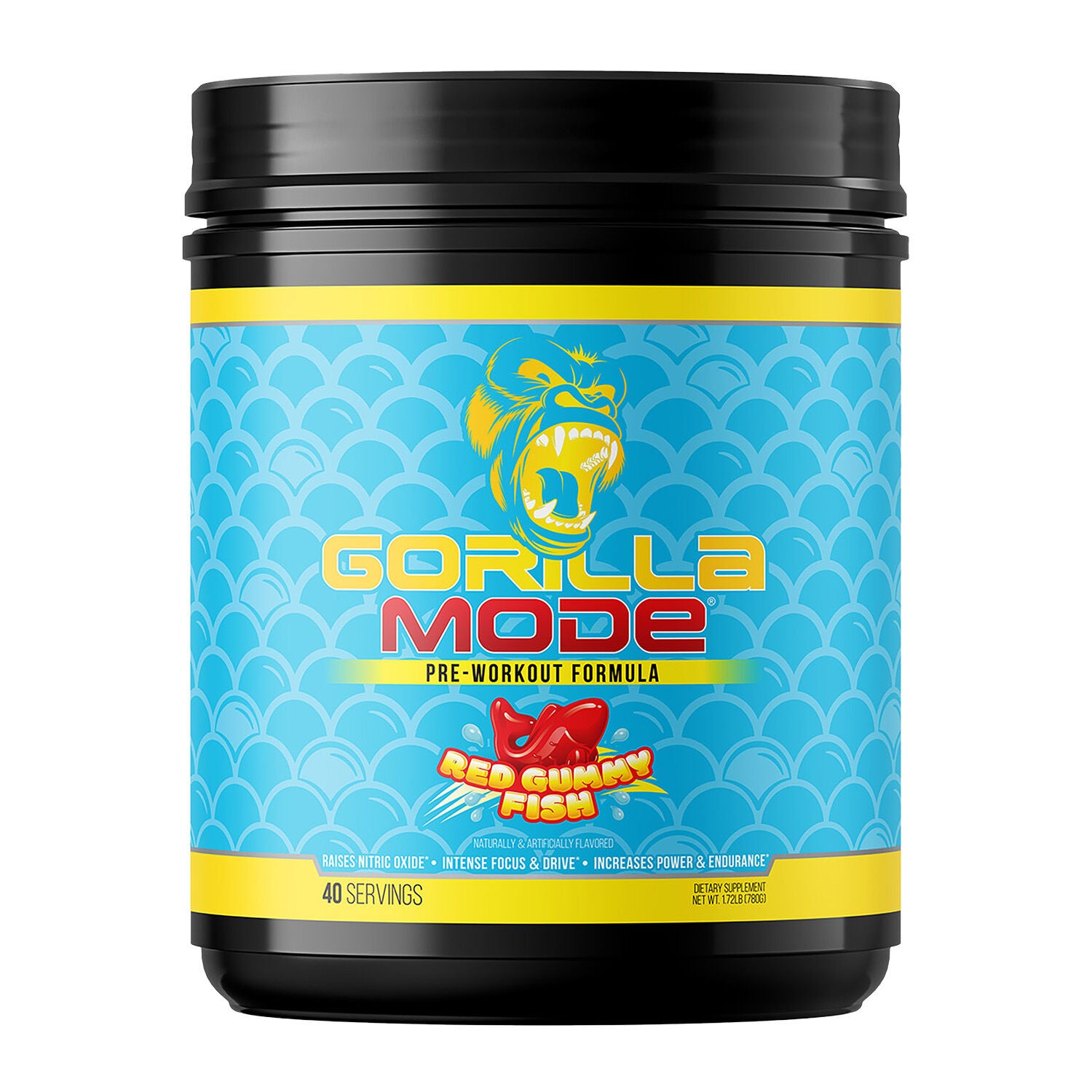 Gorilla Mode Pre-Workout - Red Gummy Fish (40 Servings) | GNC