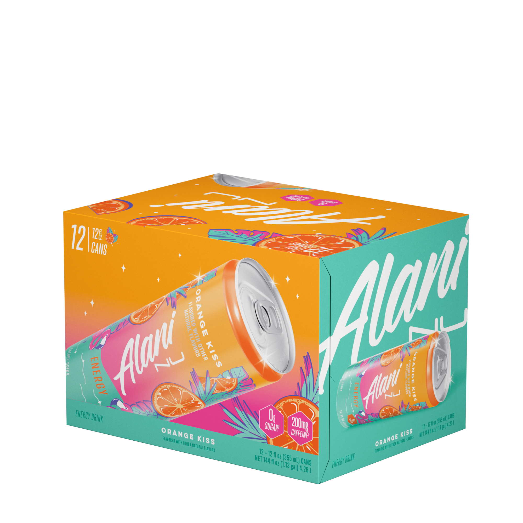 Energy Drink - Orange Kiss - 12oz. (12 Cans)