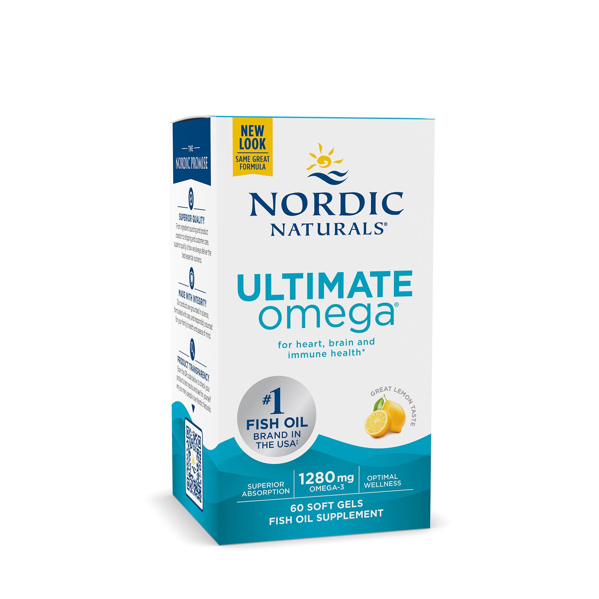 Ultimate Omega&reg; Soft Gels - Lemon - 60 Softgels (30 Servings)  | GNC