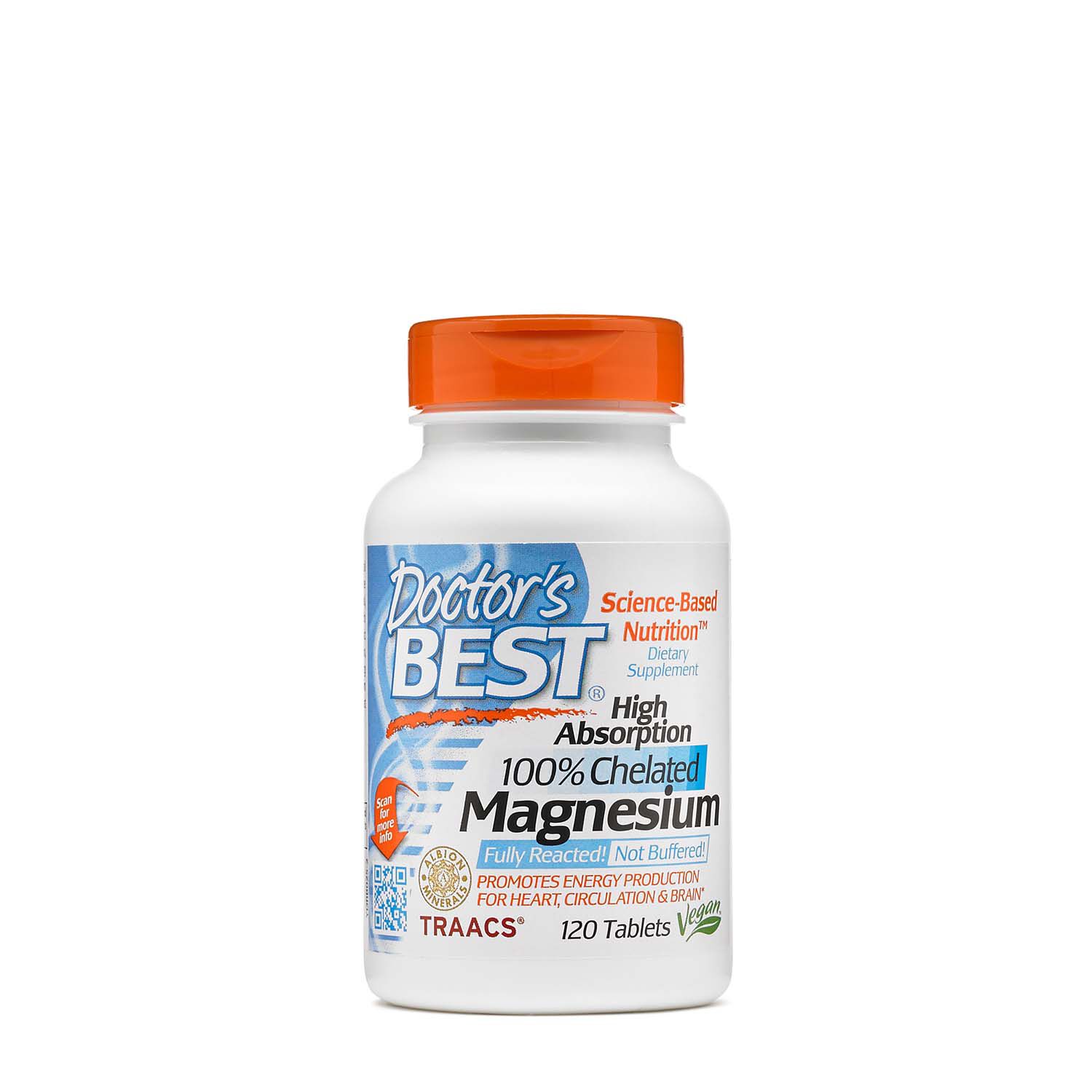 High Absoprtion 100% Chelated Magnesium - 120 Tablets