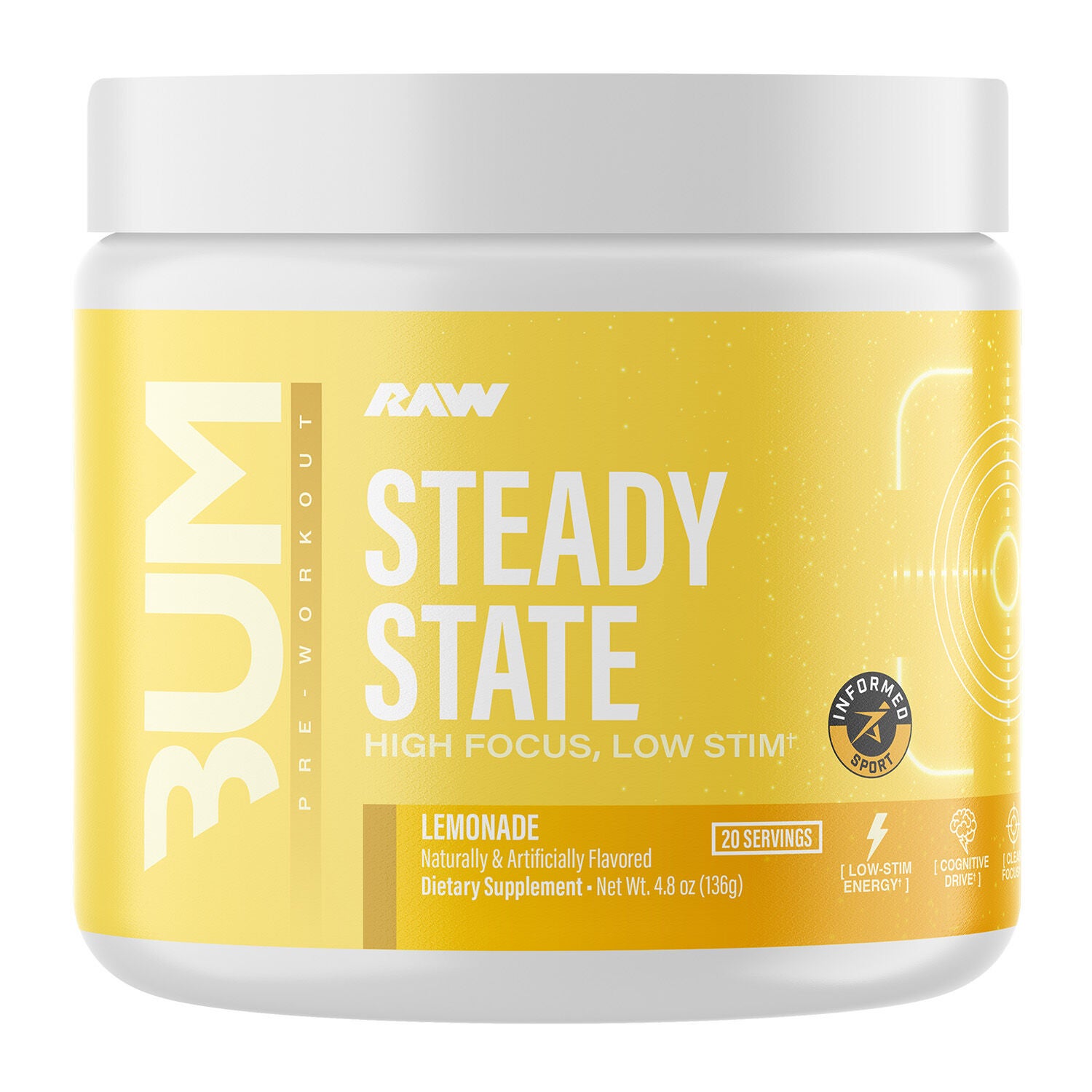 Steady State Pre-Workout - Lemonade (20 Servings) Lemonade | GNC