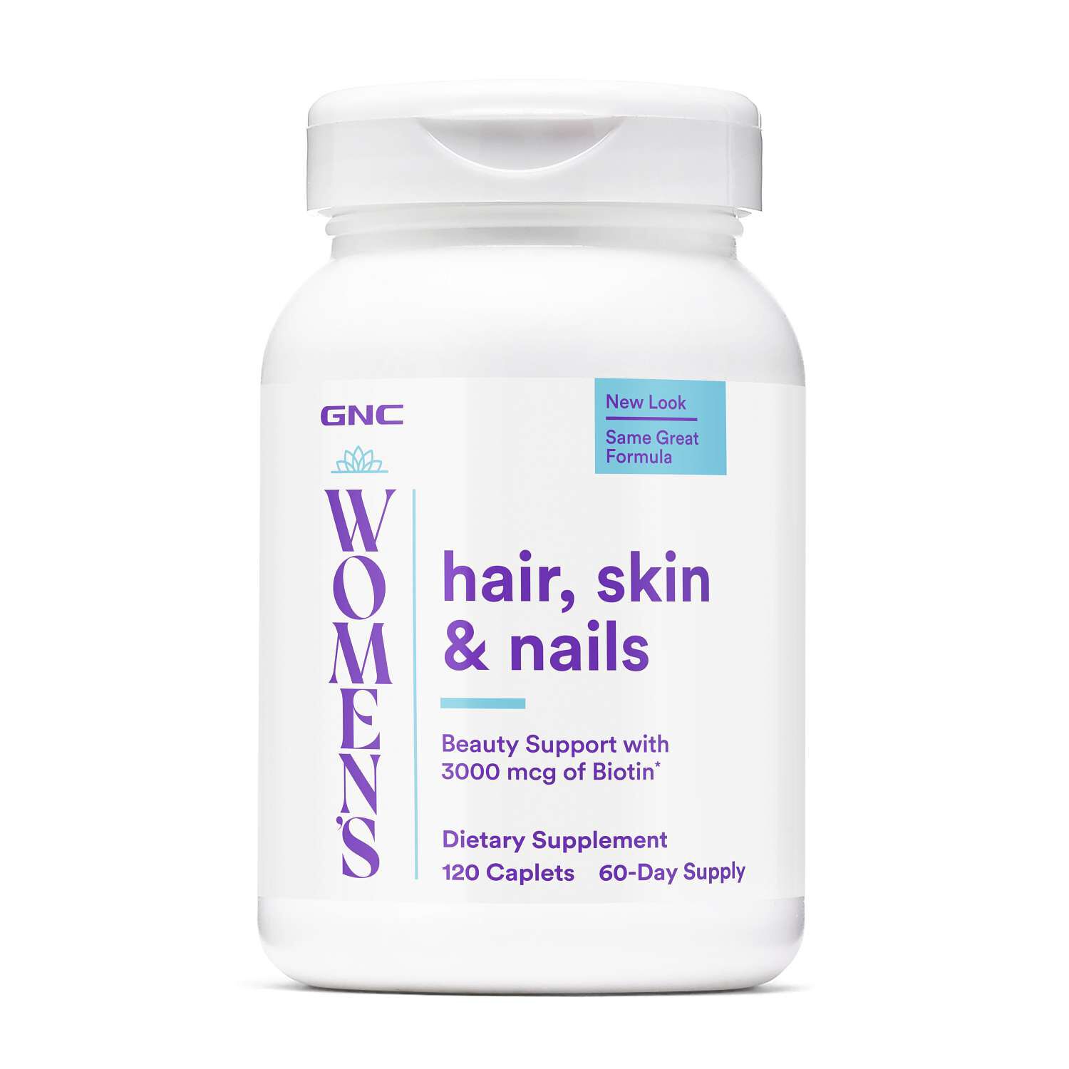 Hair Skin &amp; Nails - 120 Caplets (60 Servings)  | GNC