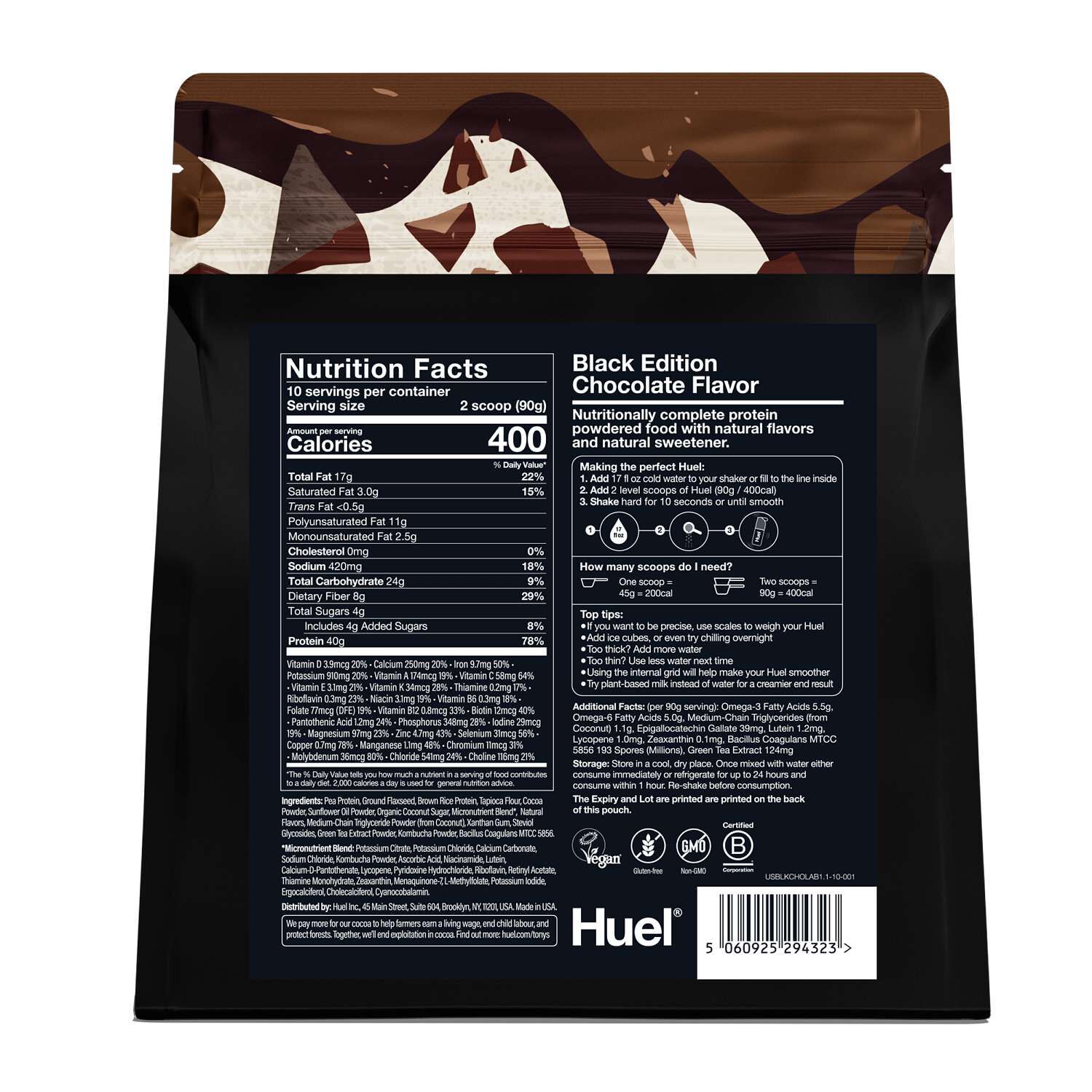 Huel® Black Edition Nutritionally Complete Powder - Chocolate (10