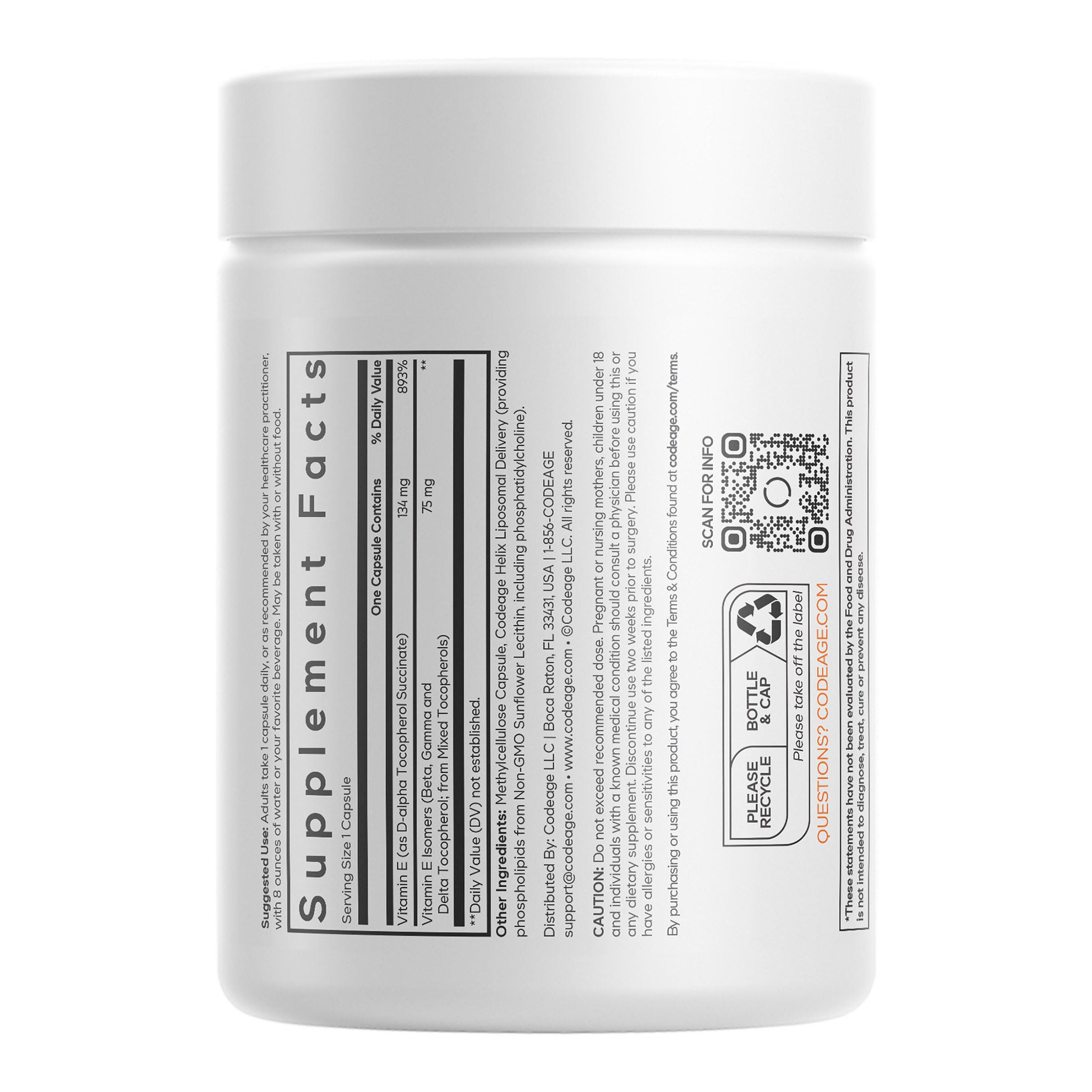 Liposomal Vitamin E - 90 Capsules (90 Servings)  | GNC