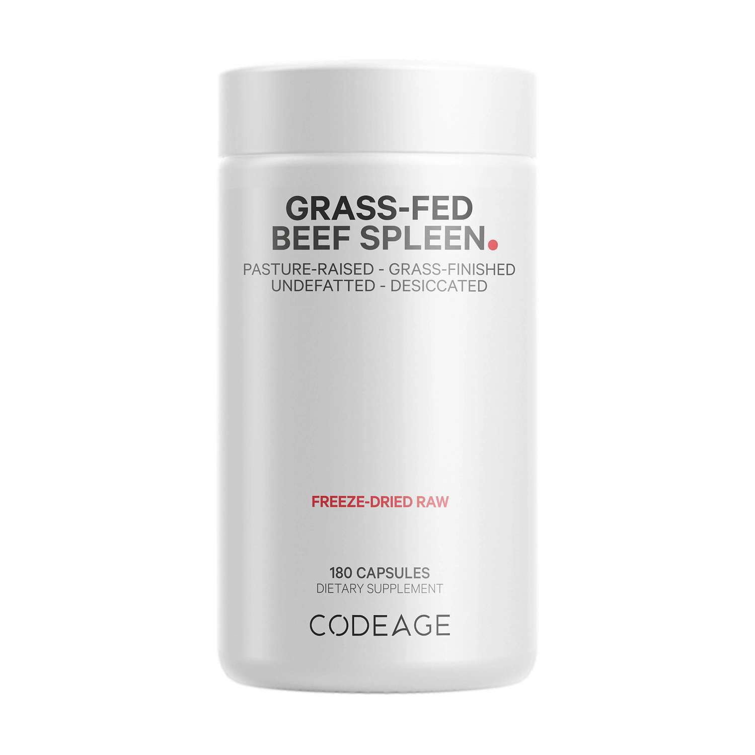 Grass-Fed Beef Spleen - 180 Capsules (60 Servings) | GNC