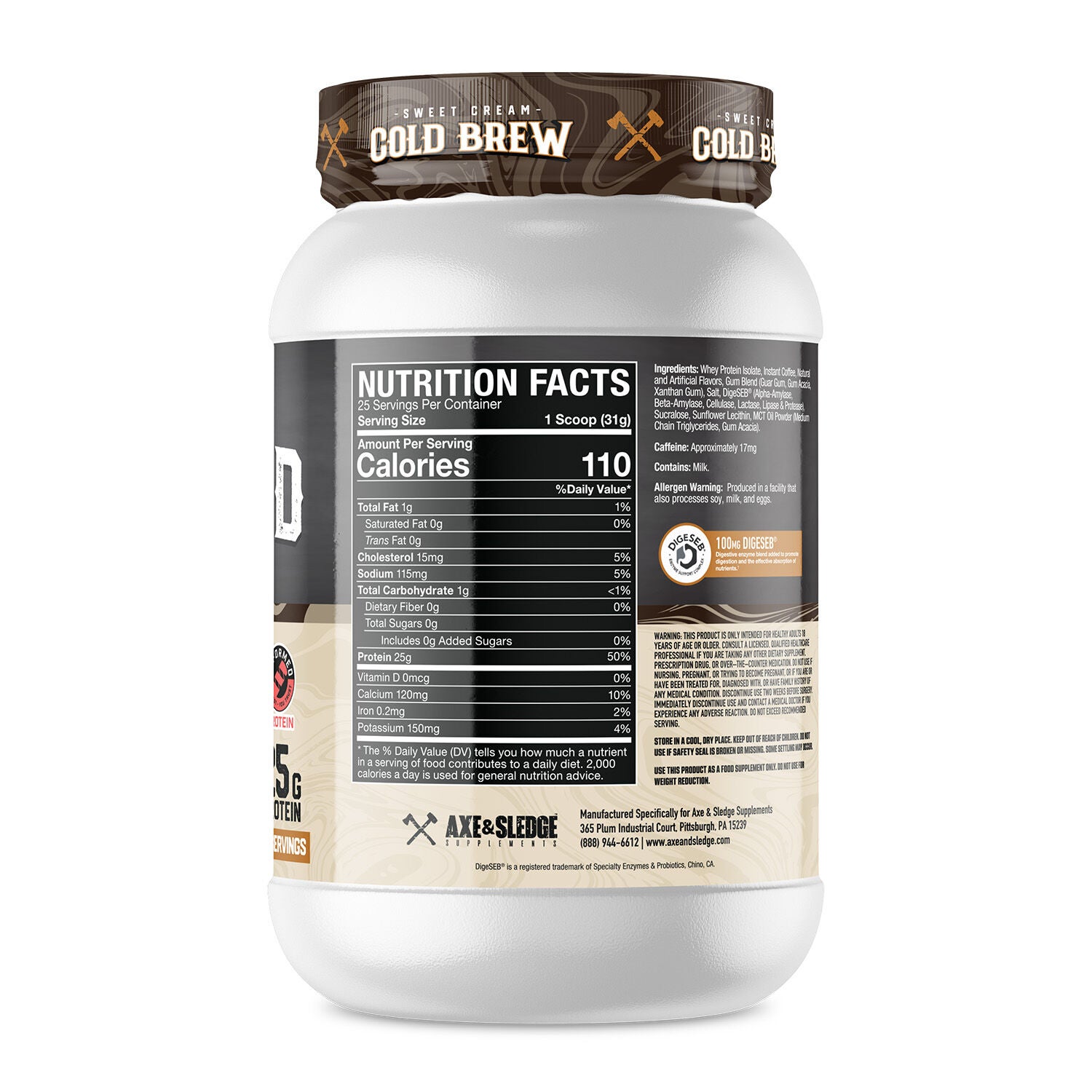 Farm Fed Protein - Sweet Cream Cold Brew (25 Servings)