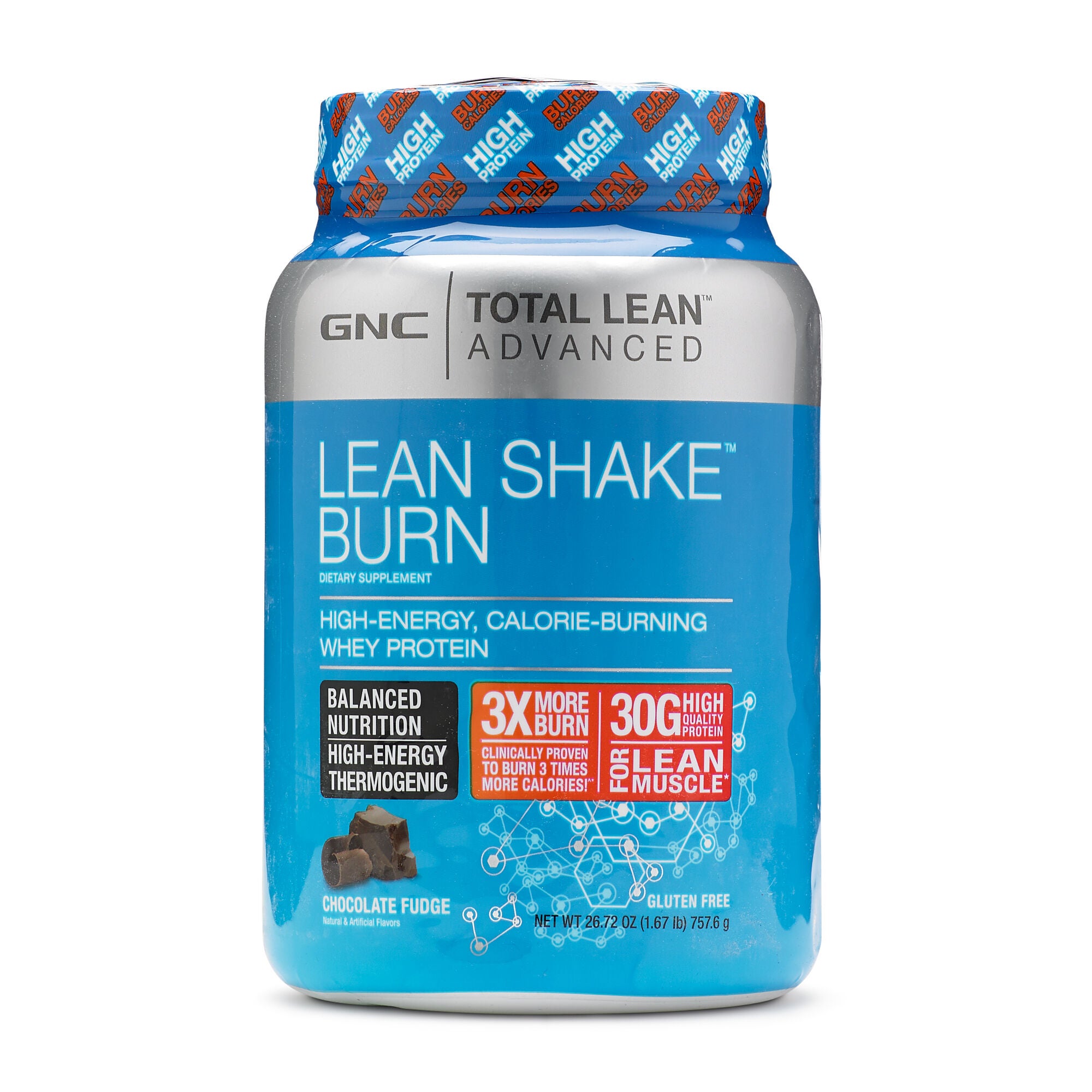 Gnc Total Lean Advanced Lean Shake Burn Whey Protein Chocolate Fudge Gnc