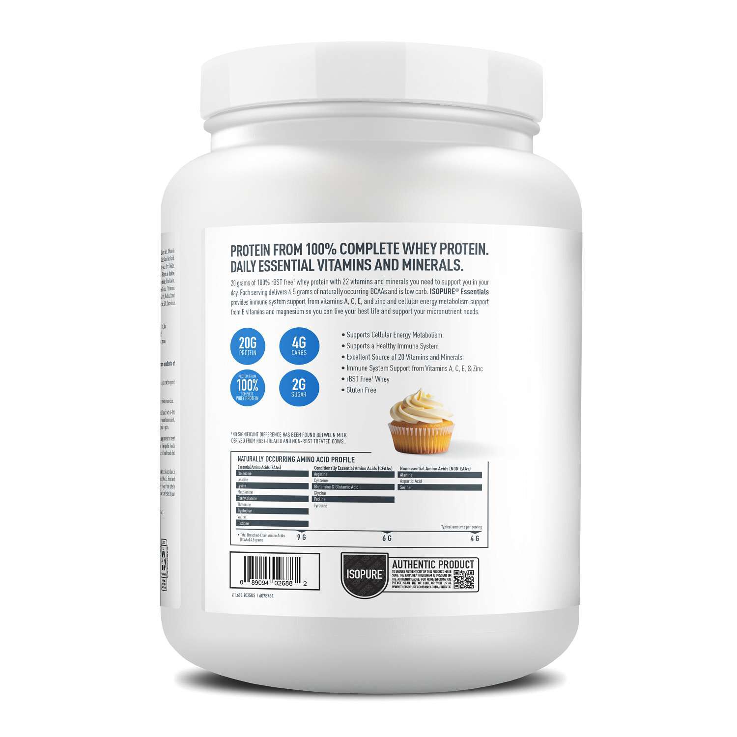 Essentials Protein Powder - Creamy Vanilla (13 Servings) Creamy Vanilla | GNC
