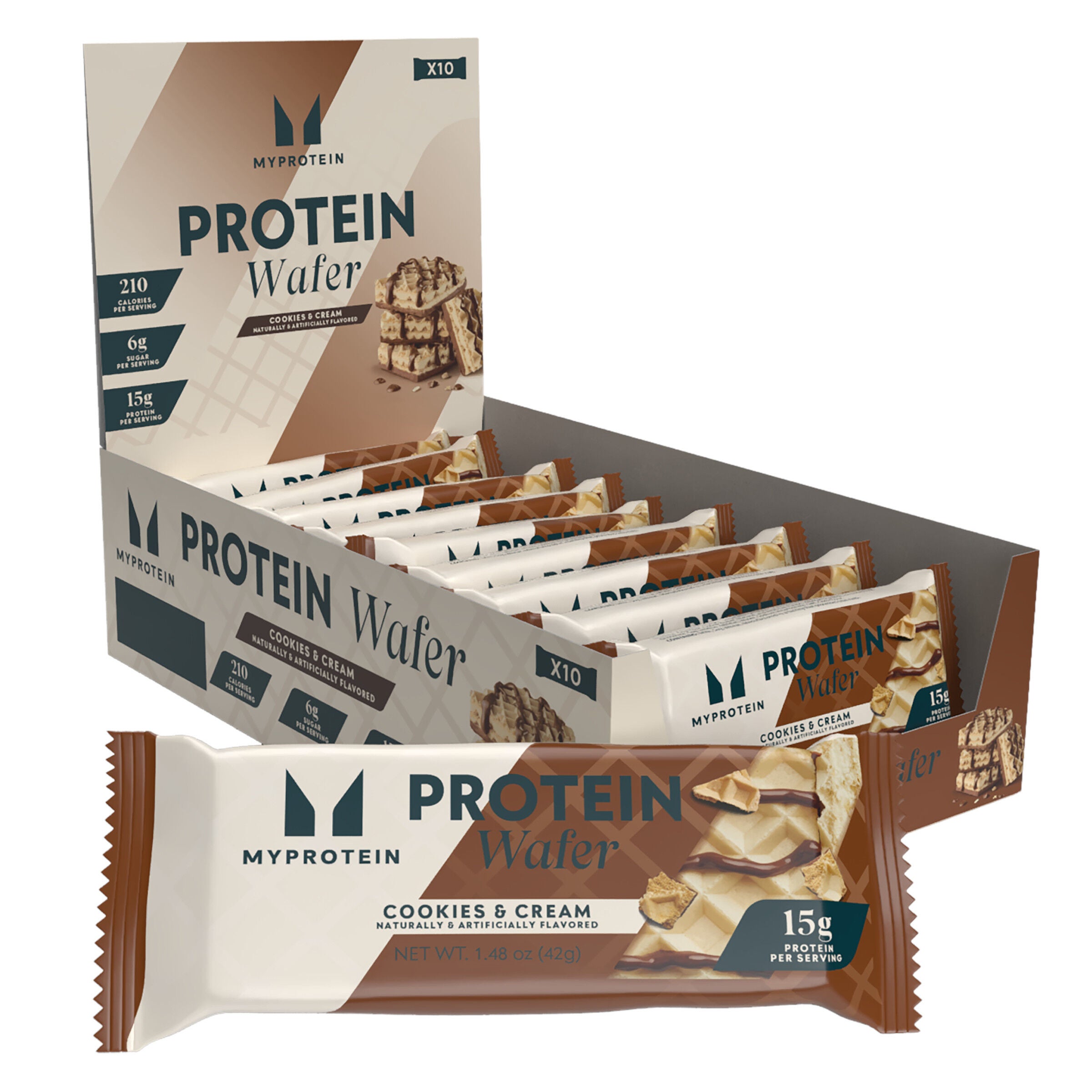 Crispy Wafers - Cookies &amp; Cream (10 Bars)  | GNC