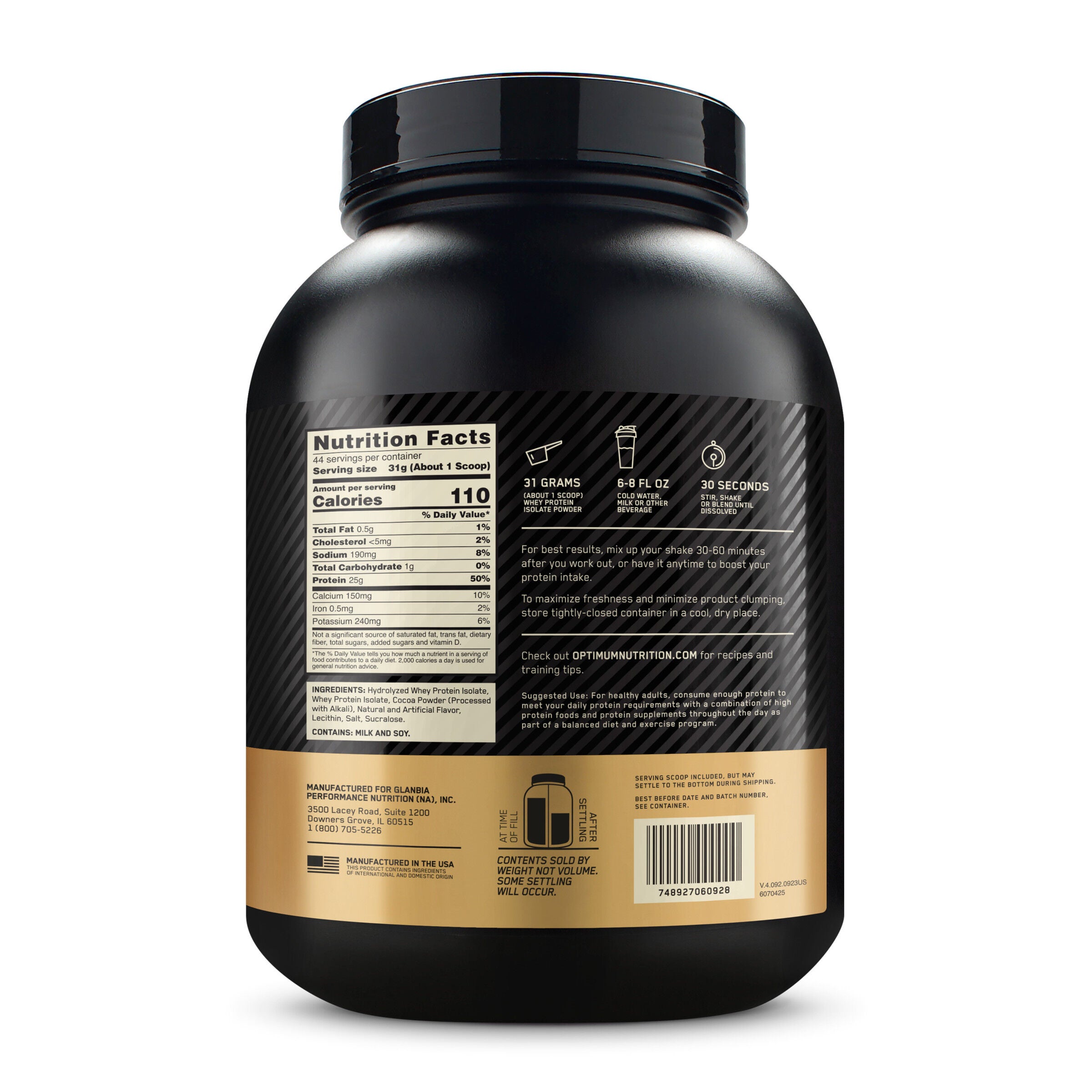 Gold Standard&reg; 100% Isolate - Chocolate Bliss (44 Servings) Chocolate Bliss | GNC