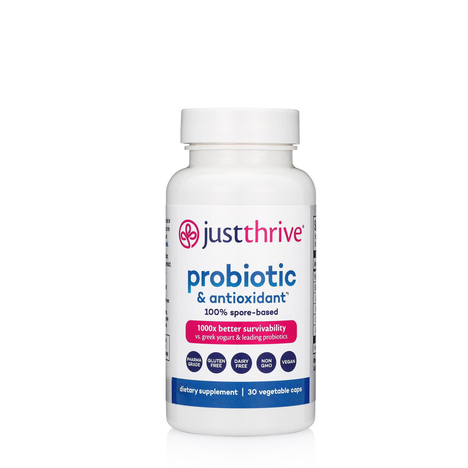 Just Thrive Probiotic & Antioxidant Vegan - 30 Capsules (30 Servings)