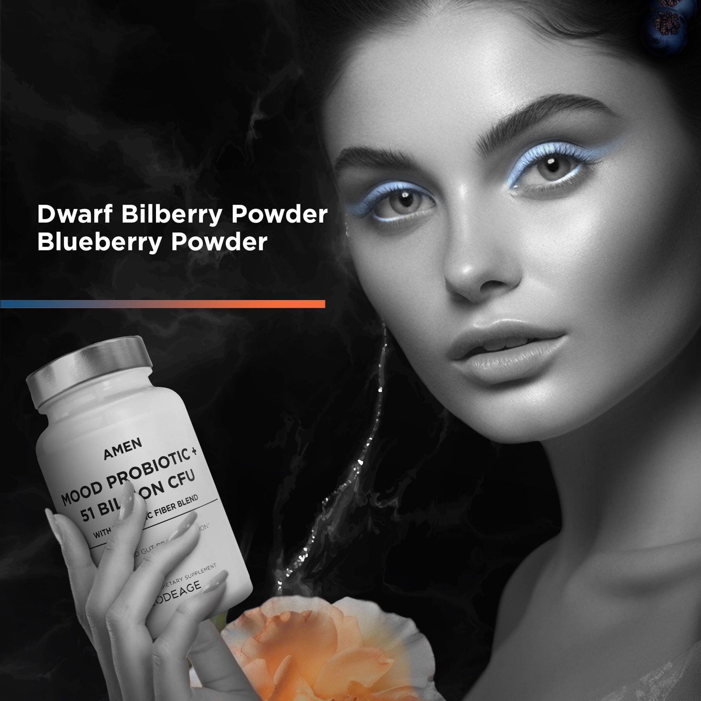 Amen Mood Probiotic 51 Billion CFU + Prebiotics - 60 Capsules (30 Servings)  | GNC