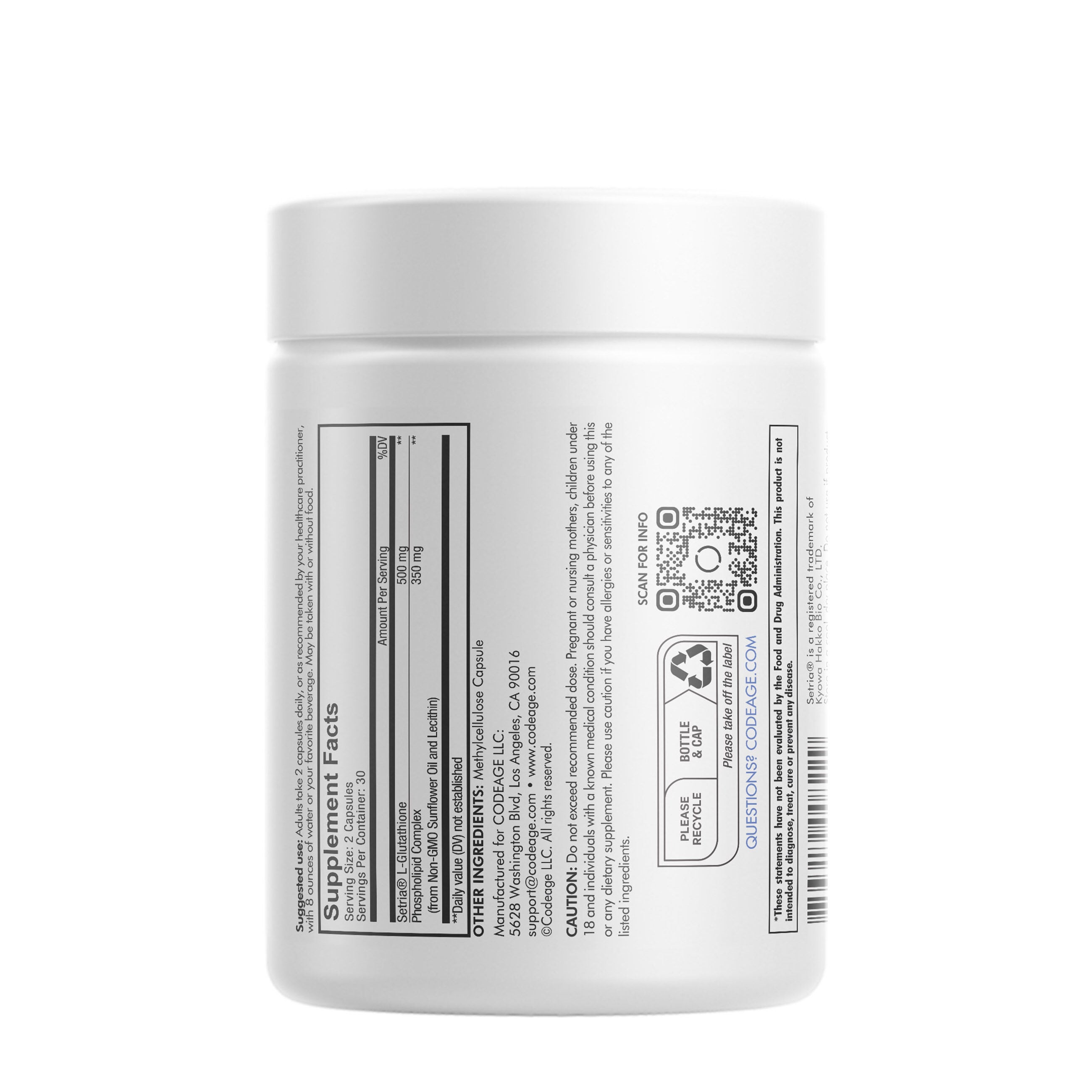 Liposomal Glutathione Setria® Antioxidant - 60 Capsules (30 Servings)