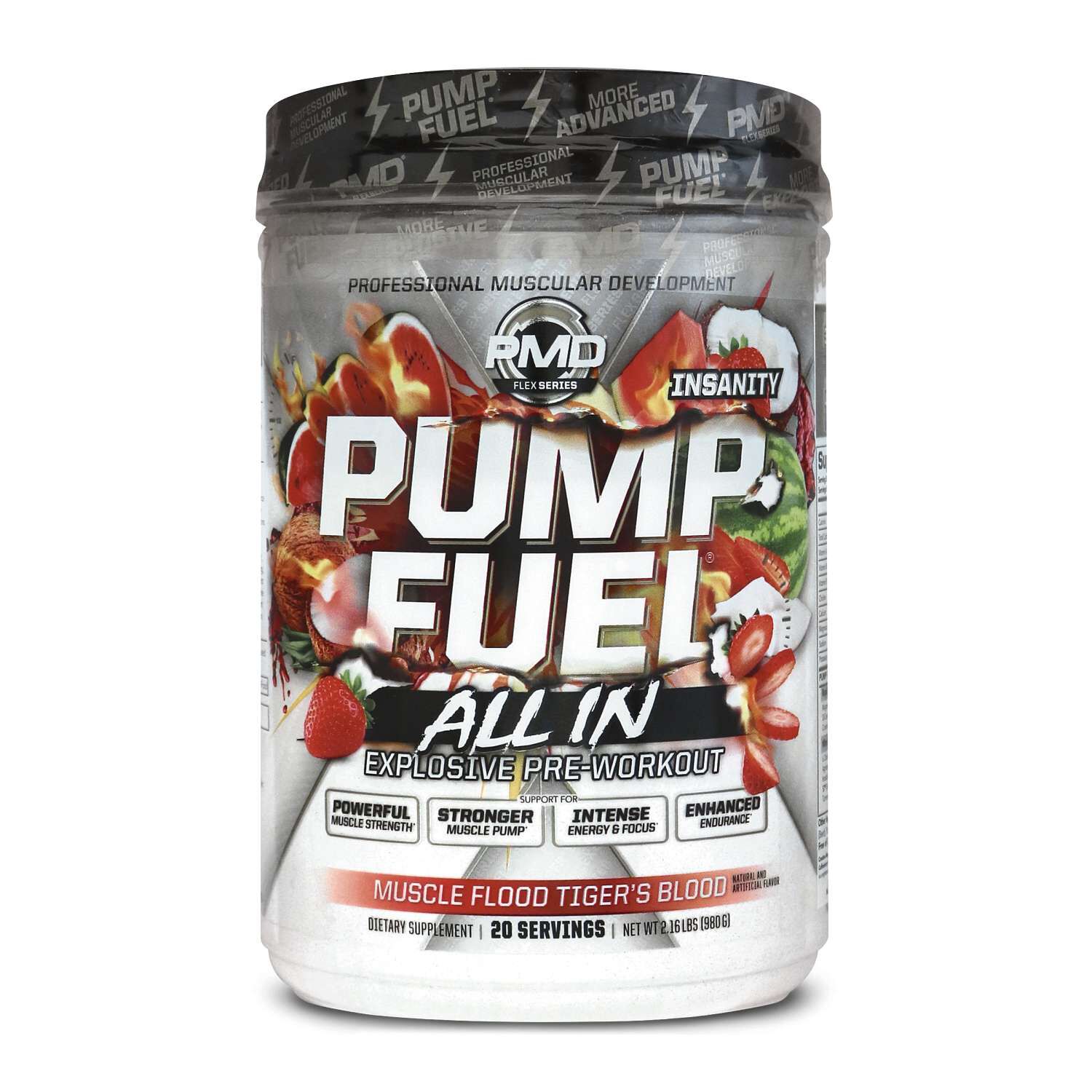 Pump Fuel All In Pre-Workout - Muscle Flood Tiger's Blood (20 Servings)  | GNC