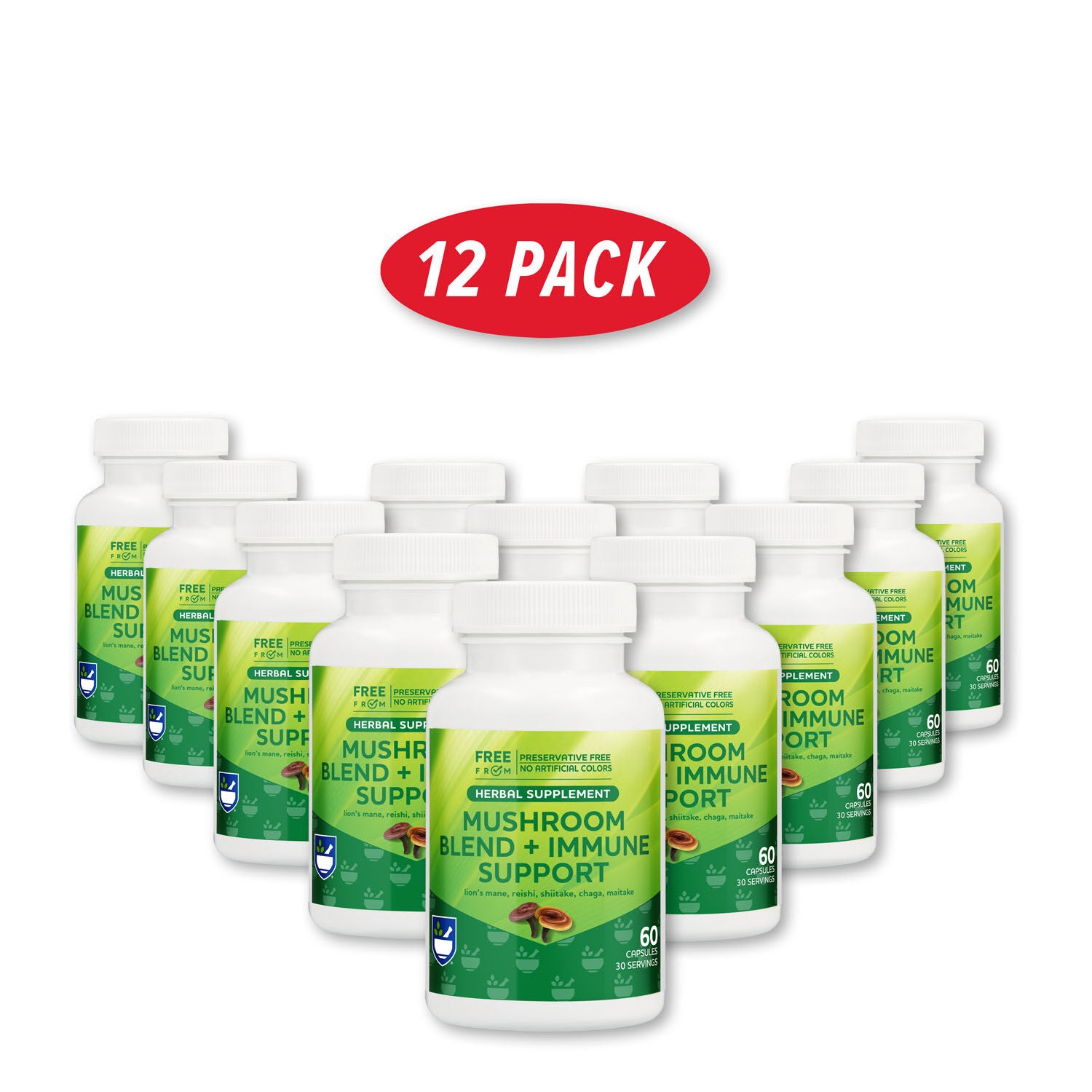 Mushroom Blend + Immune Support 12 Pack GNC
