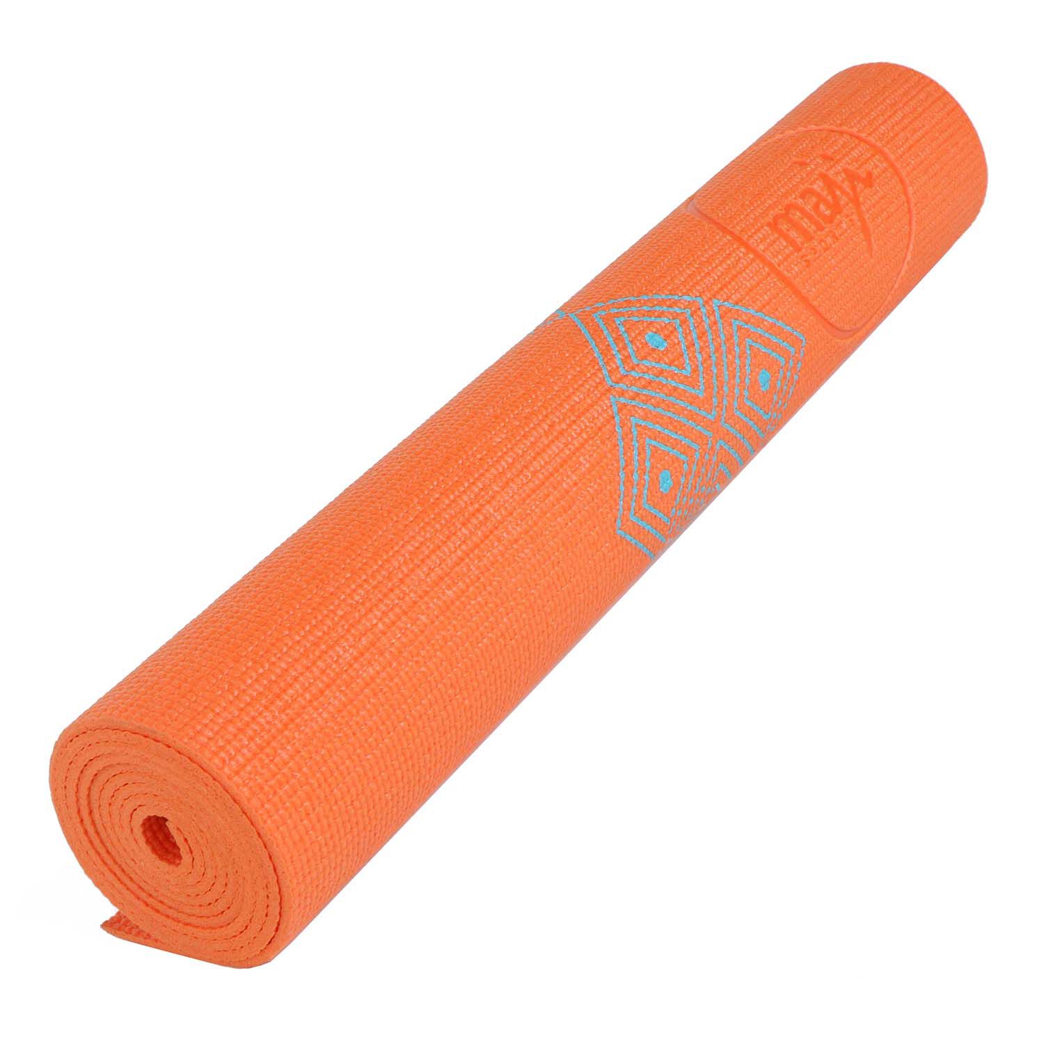 Printed PVC Yoga Mat - Orange  | GNC