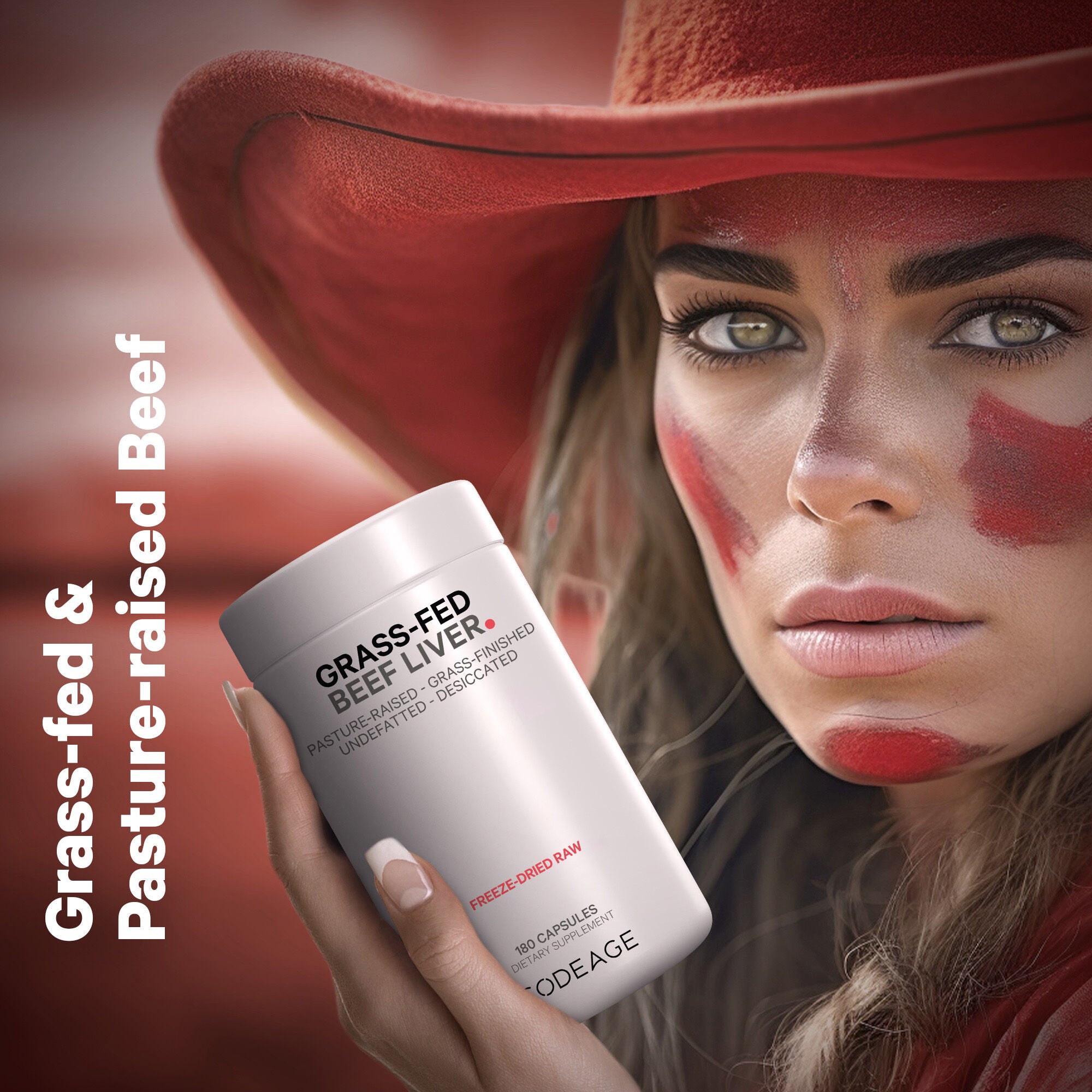 Grass-Fed Beef Liver - 180 Capsules (60 Servings)  | GNC