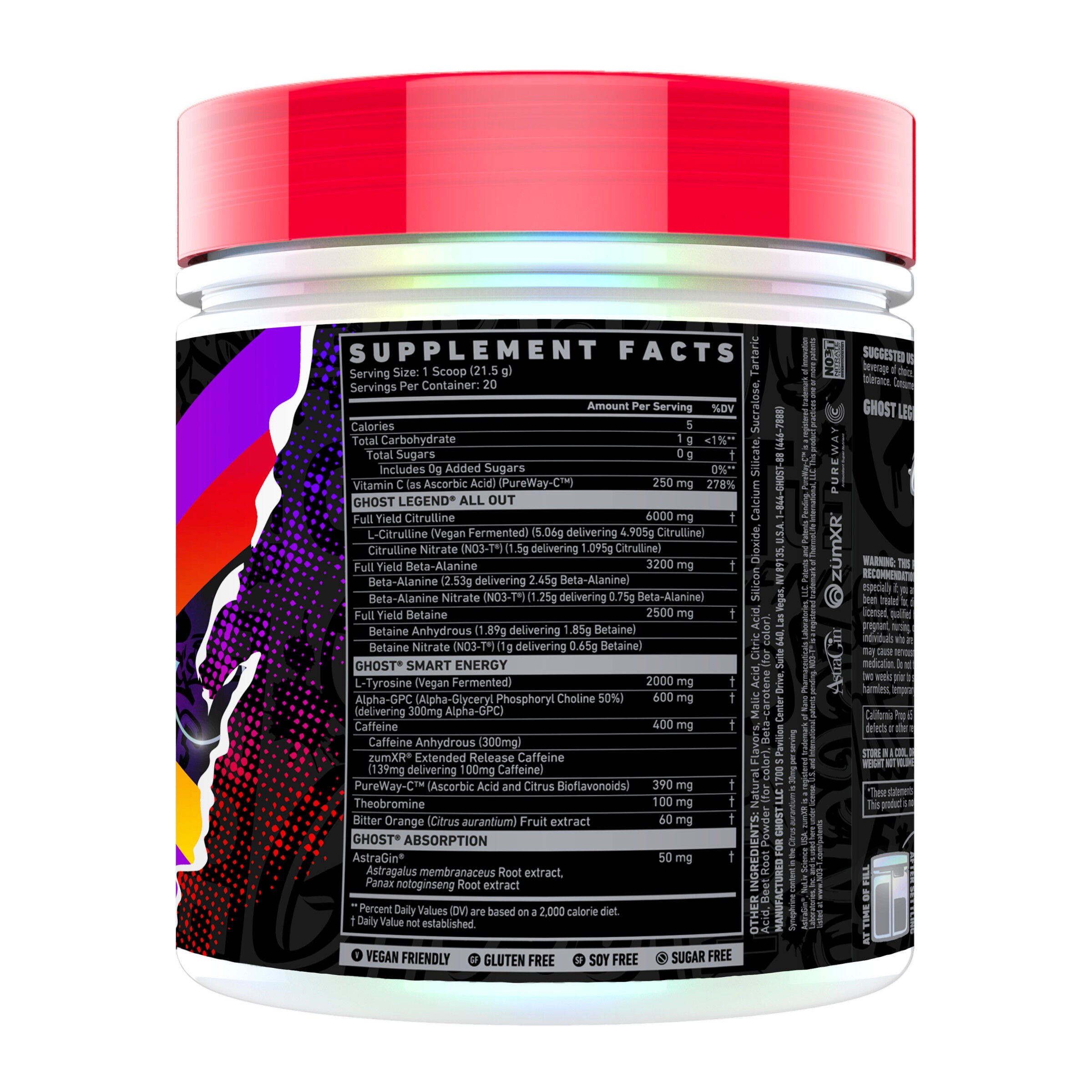 GHOST® - LEGEND® ALL OUT V2 Pre-Workout - Strawbango (20 Servings