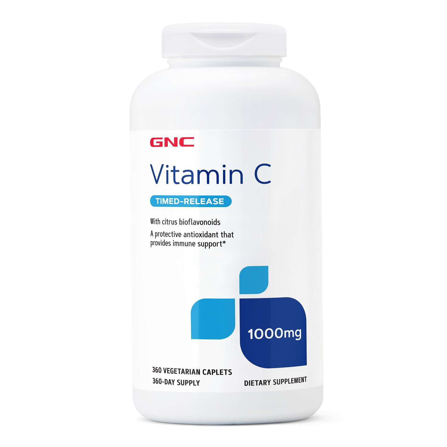 Vitamin C Time-Released 1000mg - 360 Vegetarian Caplets (360 Servings)  | GNC