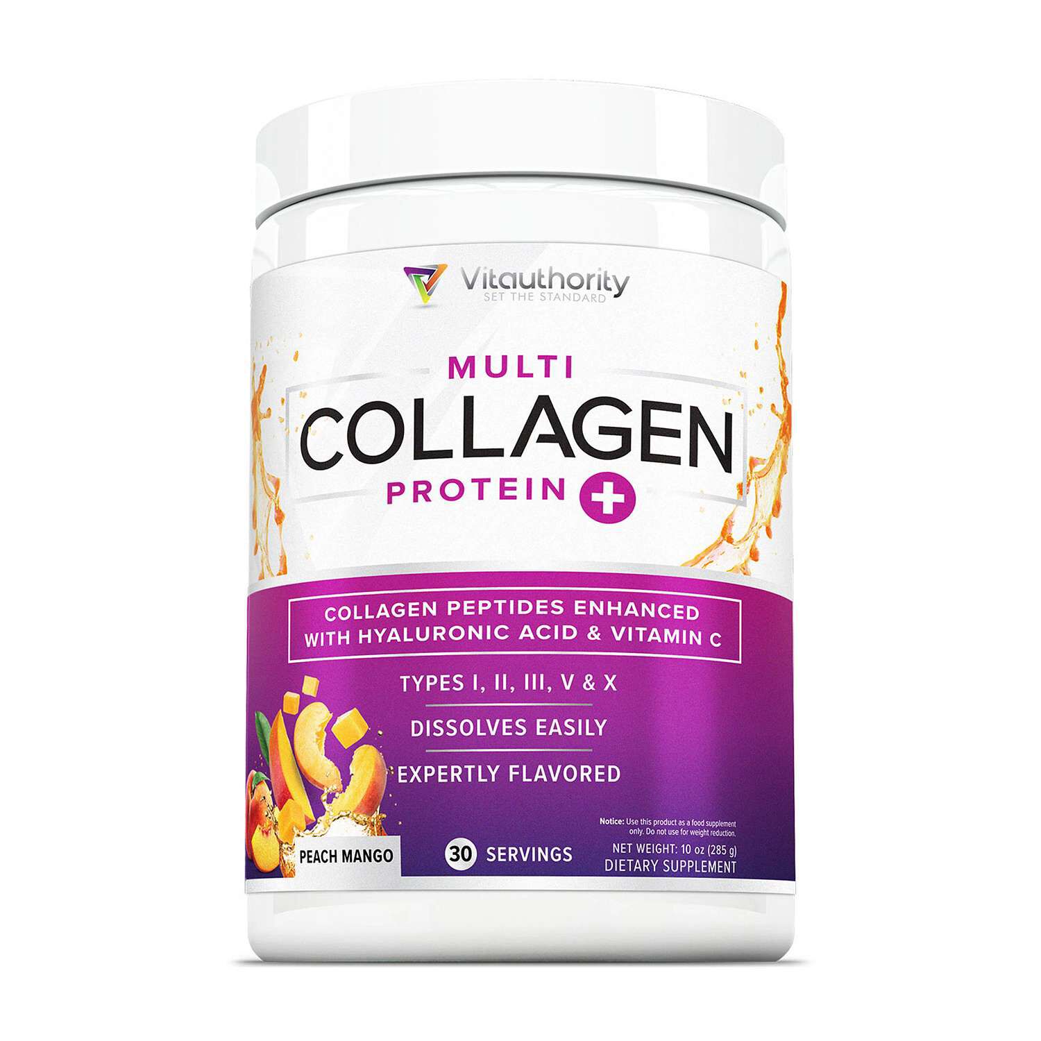 Multi Collagen Protein Powder - Peach Mango - 10 oz. (30 Servings)