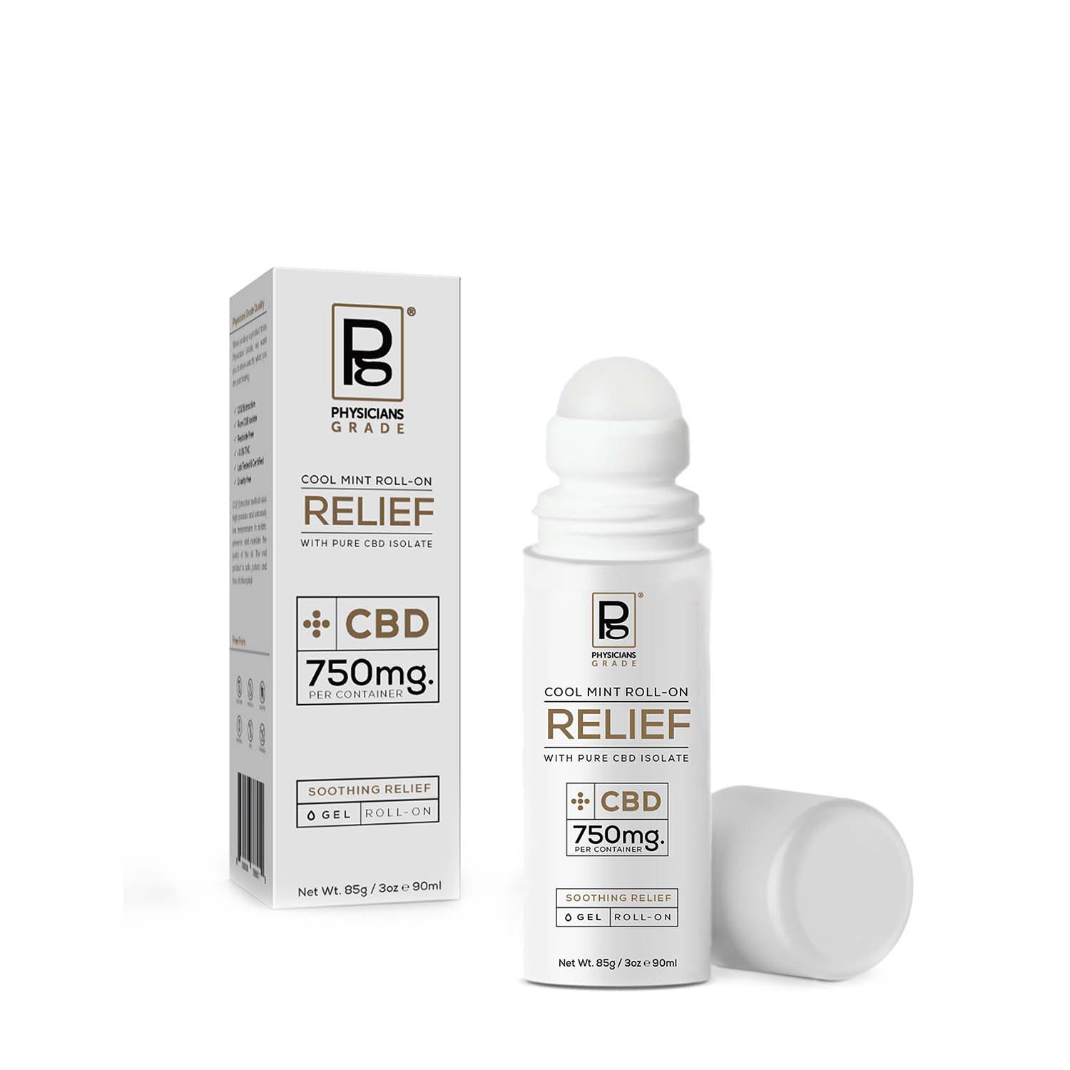 Physicians Grade Cool Mint Roll On Relief 750mg Cbd Gnc