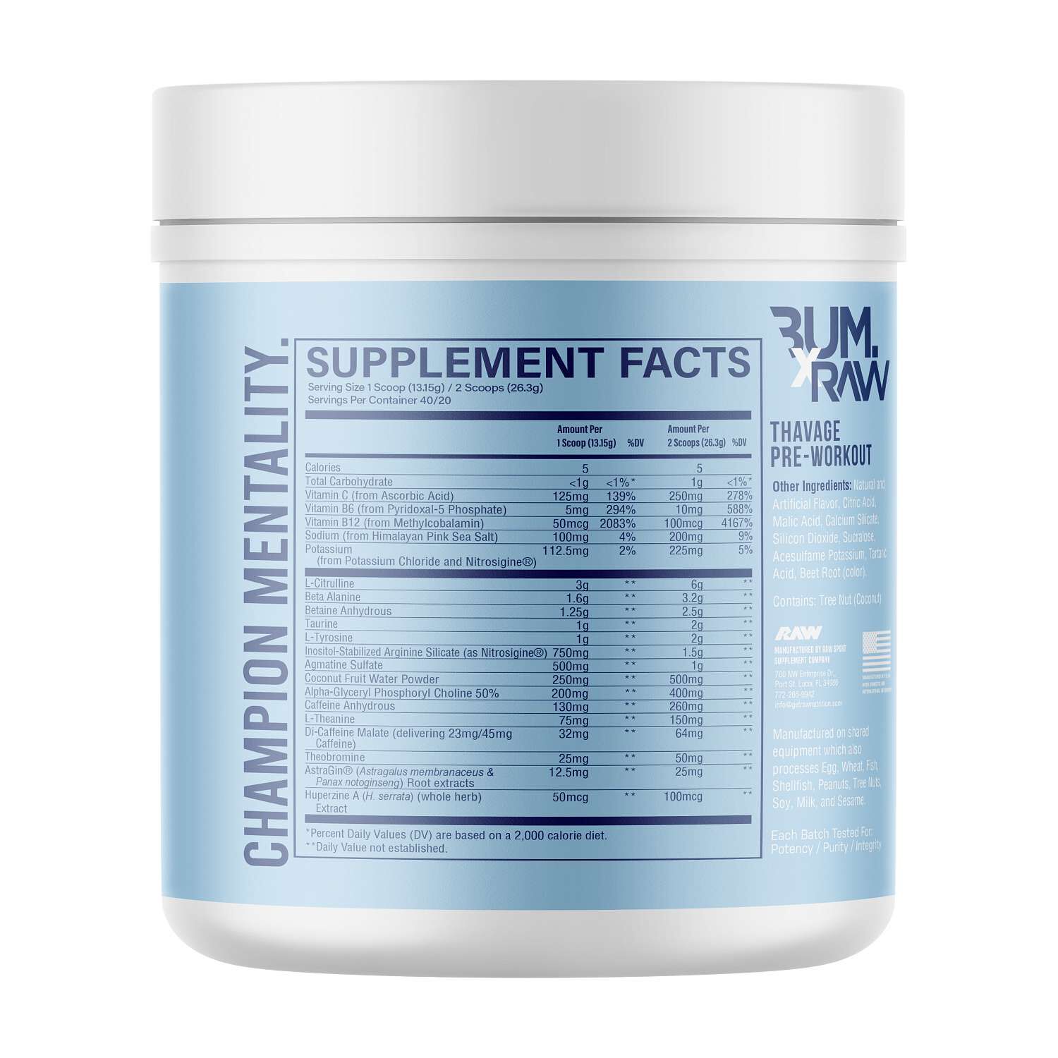 Thavage Pre-Workout - 4 Peat (40 Servings)