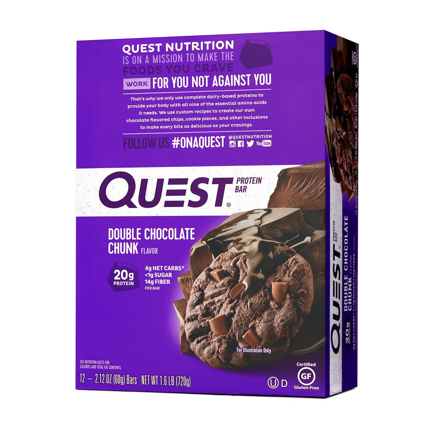 Quest Protein Bar Double Chocolate Chunk Box 12 Pack