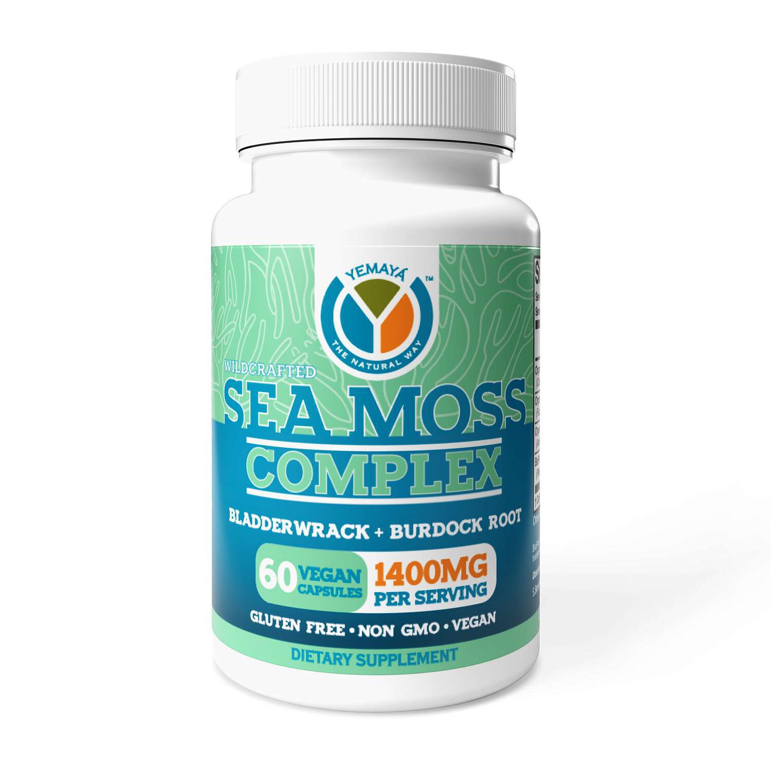 Sea Moss Complex 1400mg - 60 Vegan Capsules (30 Servings)  | GNC
