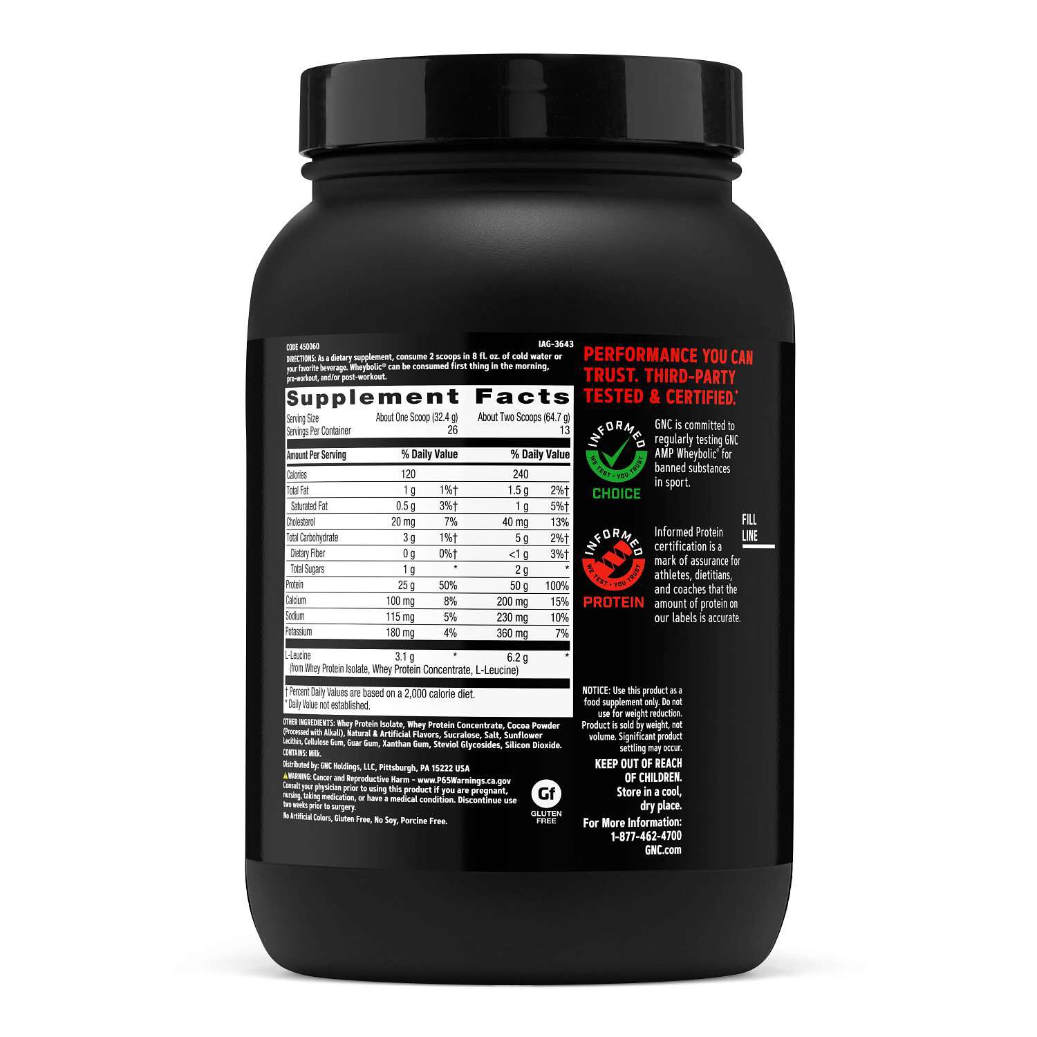 New Wheybolic - Chocolate Fudge (26 Servings) Chocolate Fudge | GNC