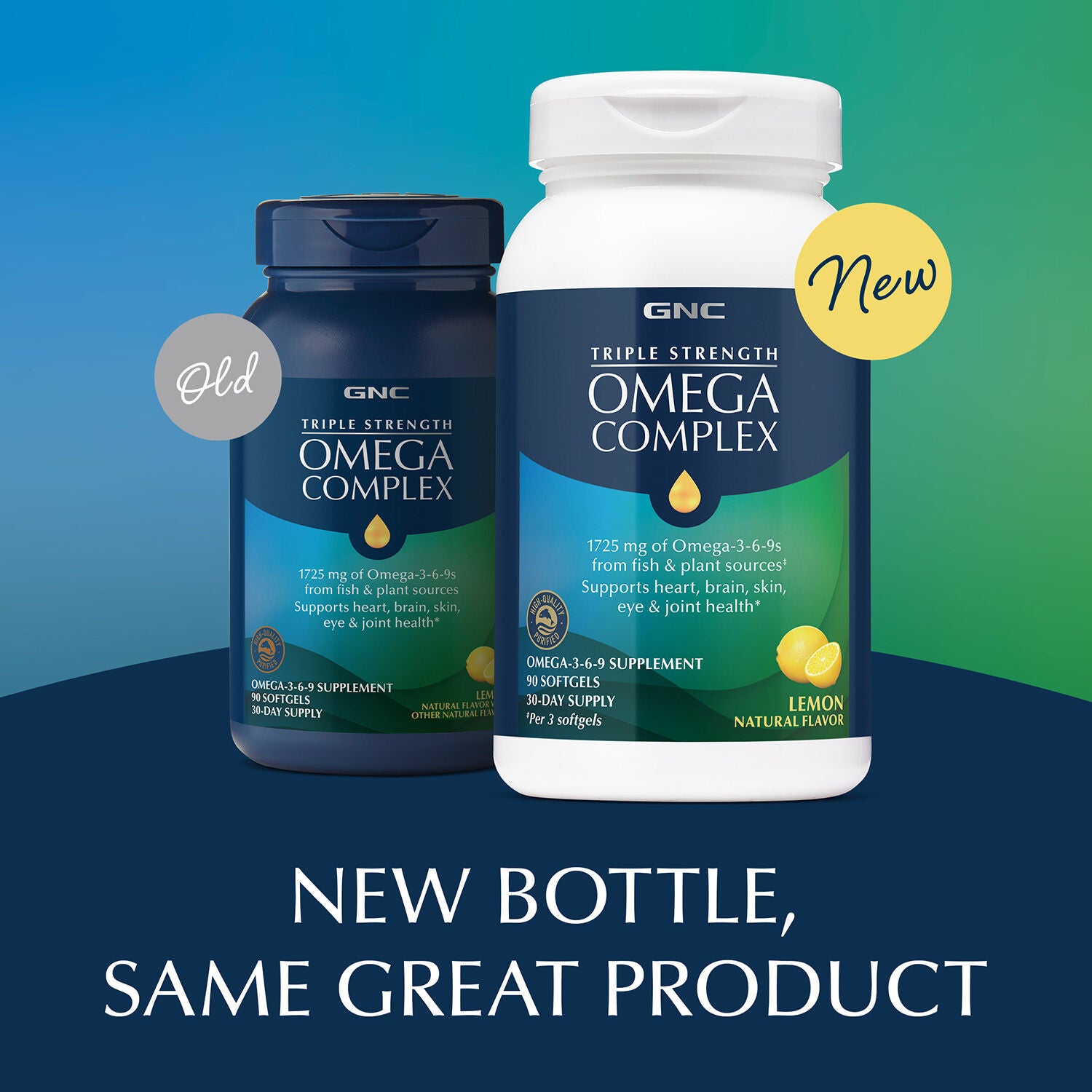 Triple Strength Omega Complex - Lemon - 90 Softgels (30 Servings)  | GNC