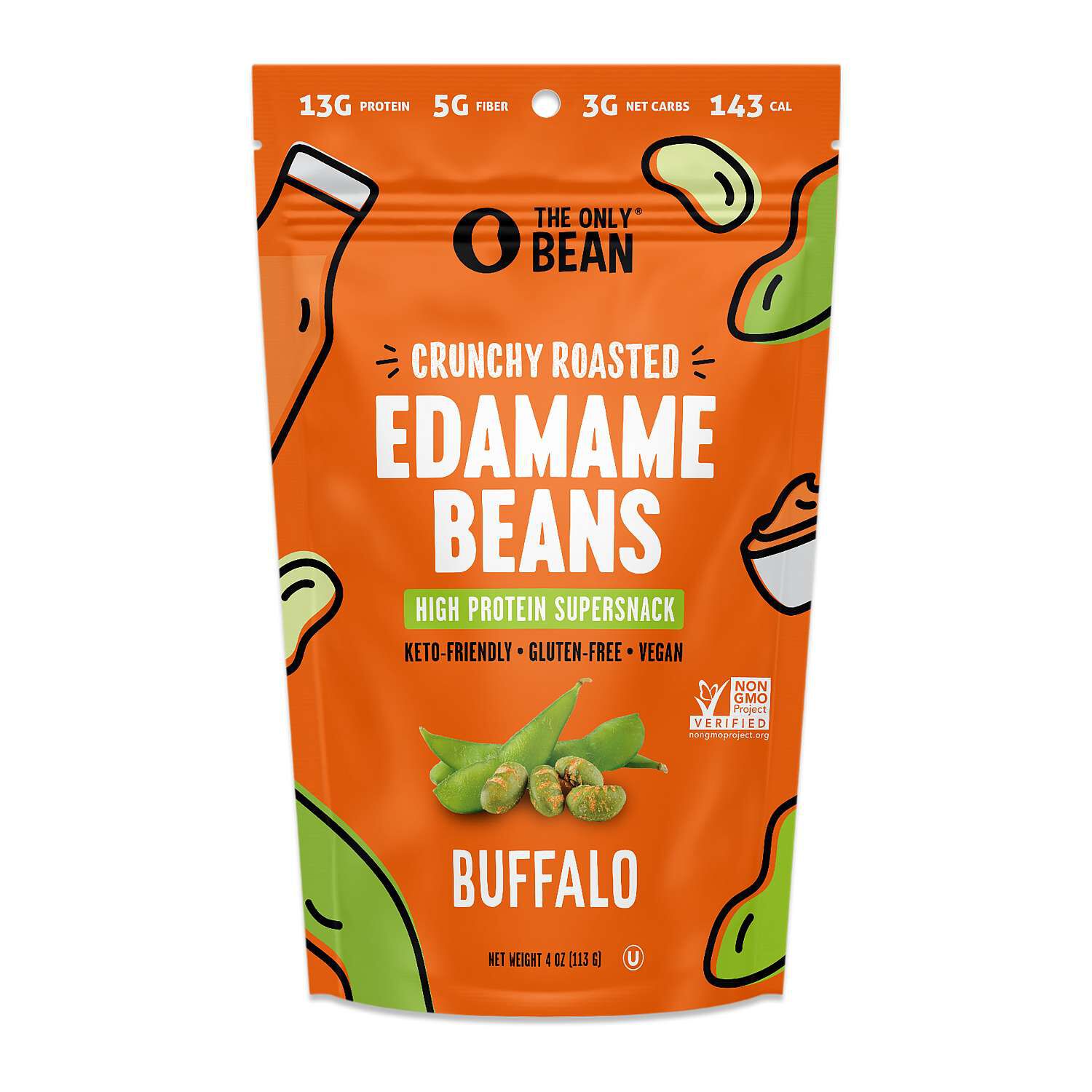 Crunchy Roasted Edamame Beans - Buffalo (3 Bags)  | GNC