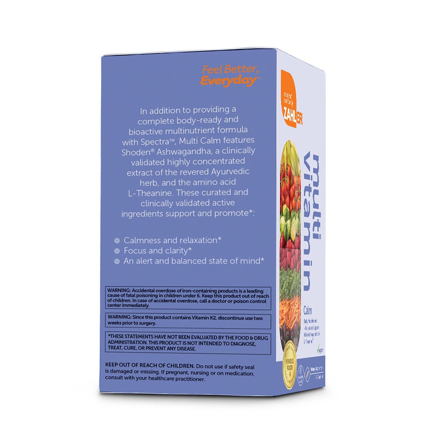 ZAHLER Multivitamin Calm Daily Multivitamin + Relaxation Support