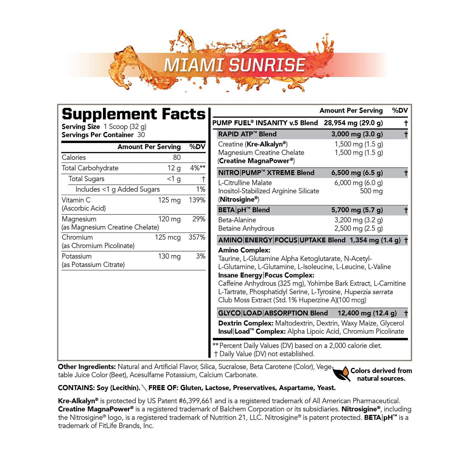 Ultra Pump Fuel&reg; Insanity - Miami Sunrise (30 Servings) Miami Sunrise | GNC