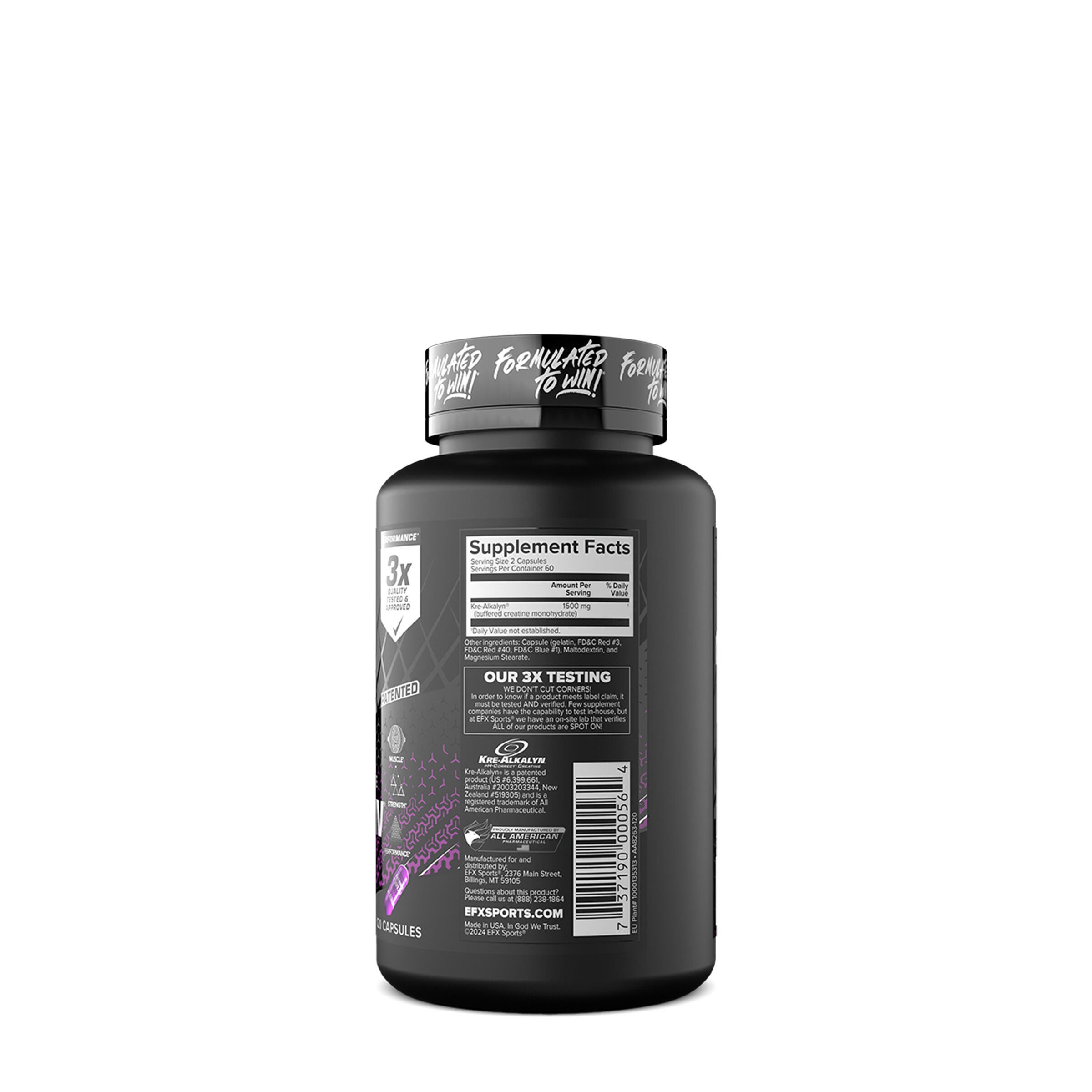 EFX Sports® - Kre-Alkalyn Creatine Monohydrate - 120